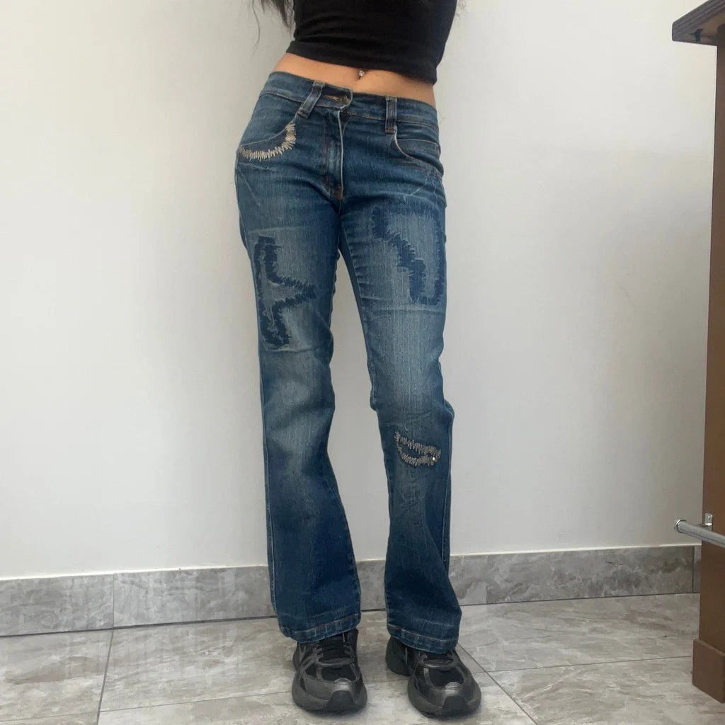 Unbranded Jeans - 28W UK 8 Blue Cotton Refurbished - Thrifted (note: this is a term often used to describe second- refurbished available on Cerqular