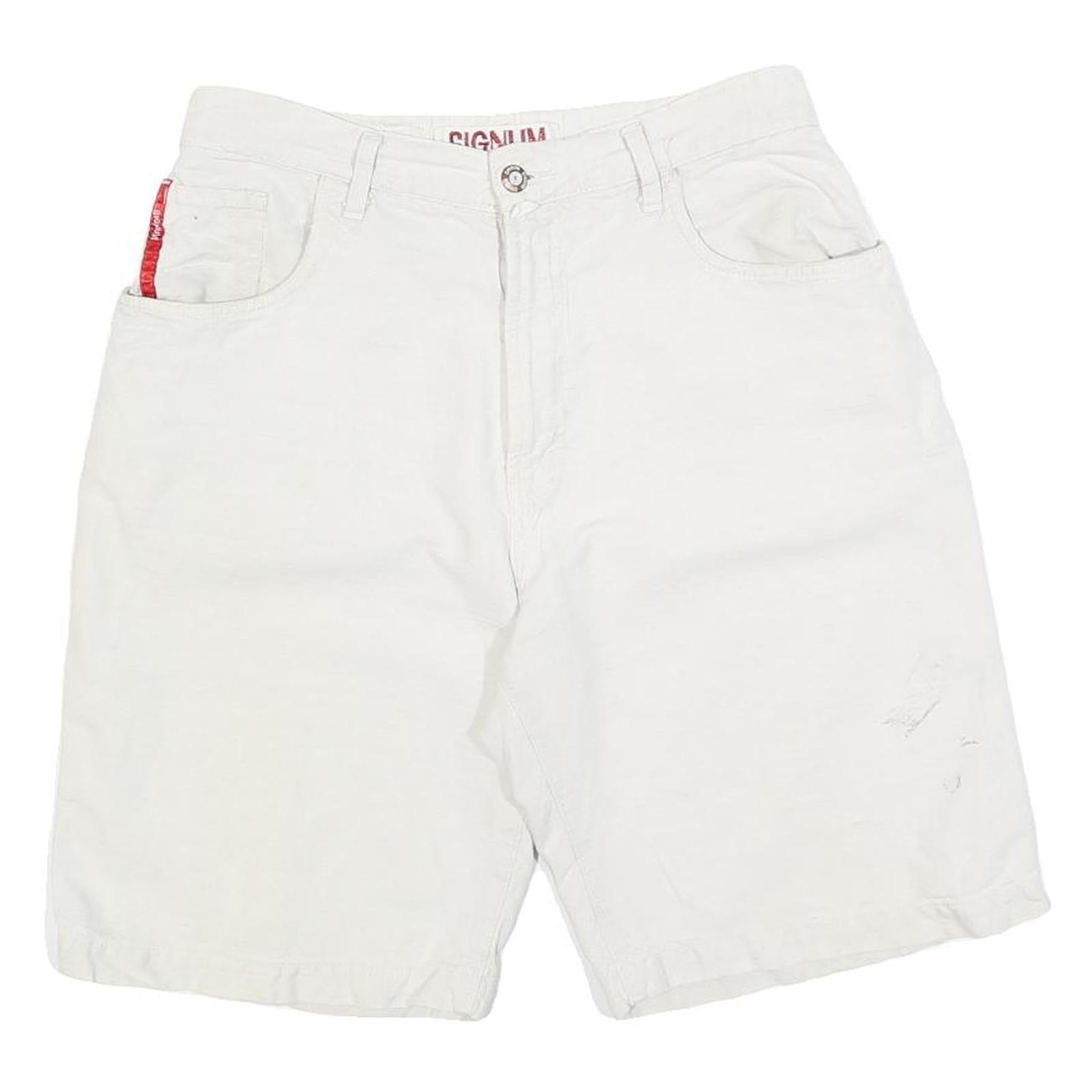 Buy SIGNUM Mens Shorts White Casual Cotton Blend M W30 Comfortable Fit Refurbished - $15.59 SIGNUM Mens Shorts White Casual Cotton Blend M W30 Comfortable Fit Refurbished - N/A refurbished available on Cerqular