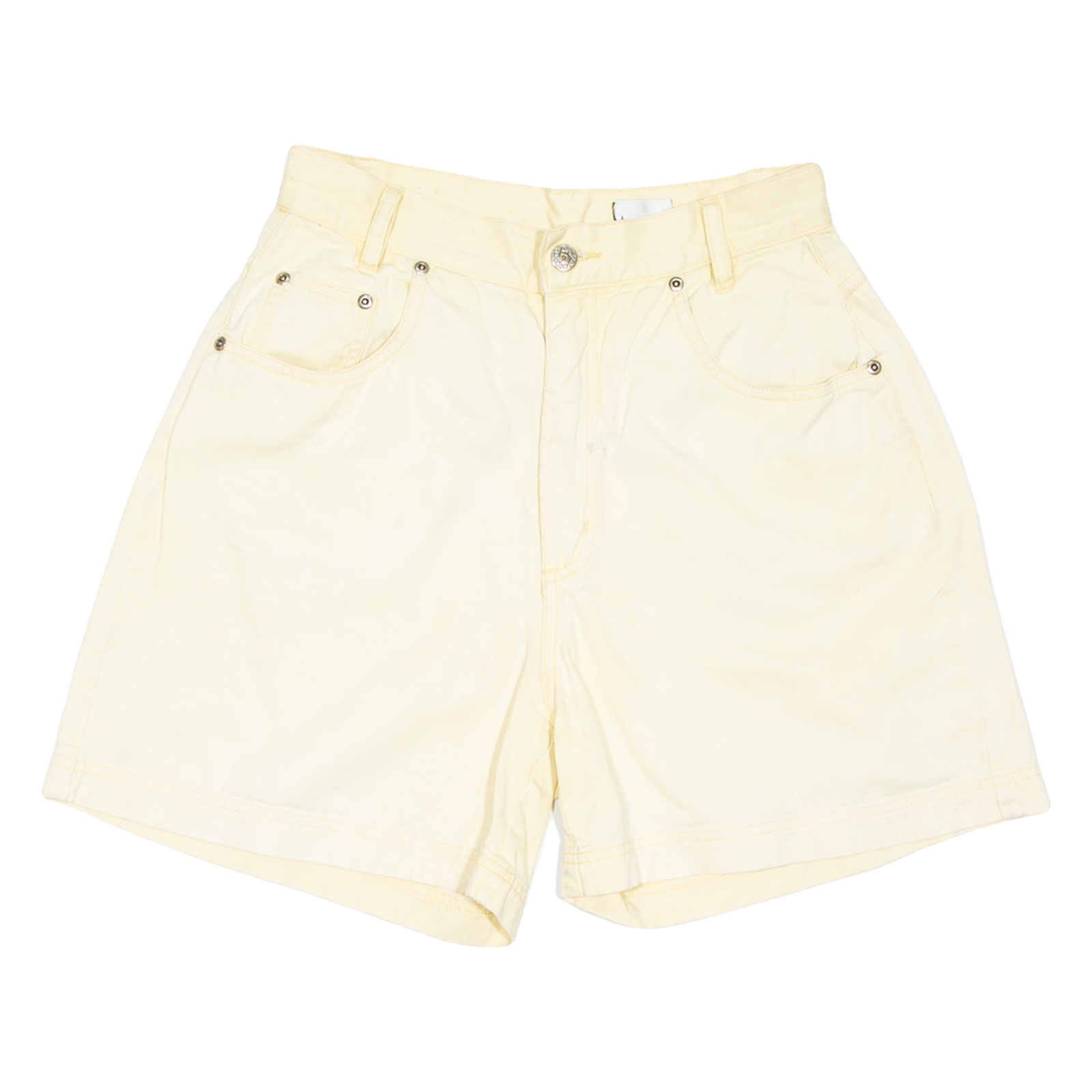 LECOMTE Womens Chino Shorts Yellow Relaxed UK 12 W27 Refurbished - N/A refurbished available on Cerqular