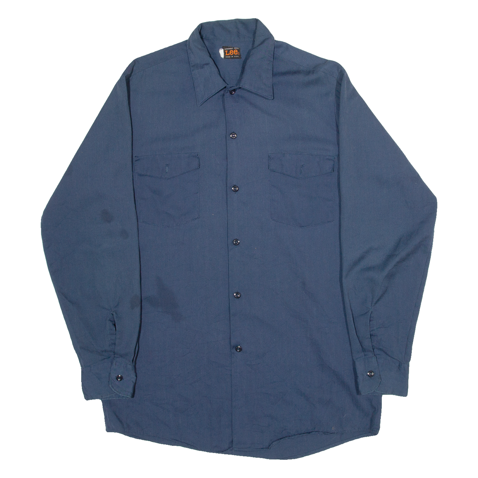 LEE Mens Worker Shirt Blue Long Sleeve XL Refurbished - N/A refurbished available on Cerqular