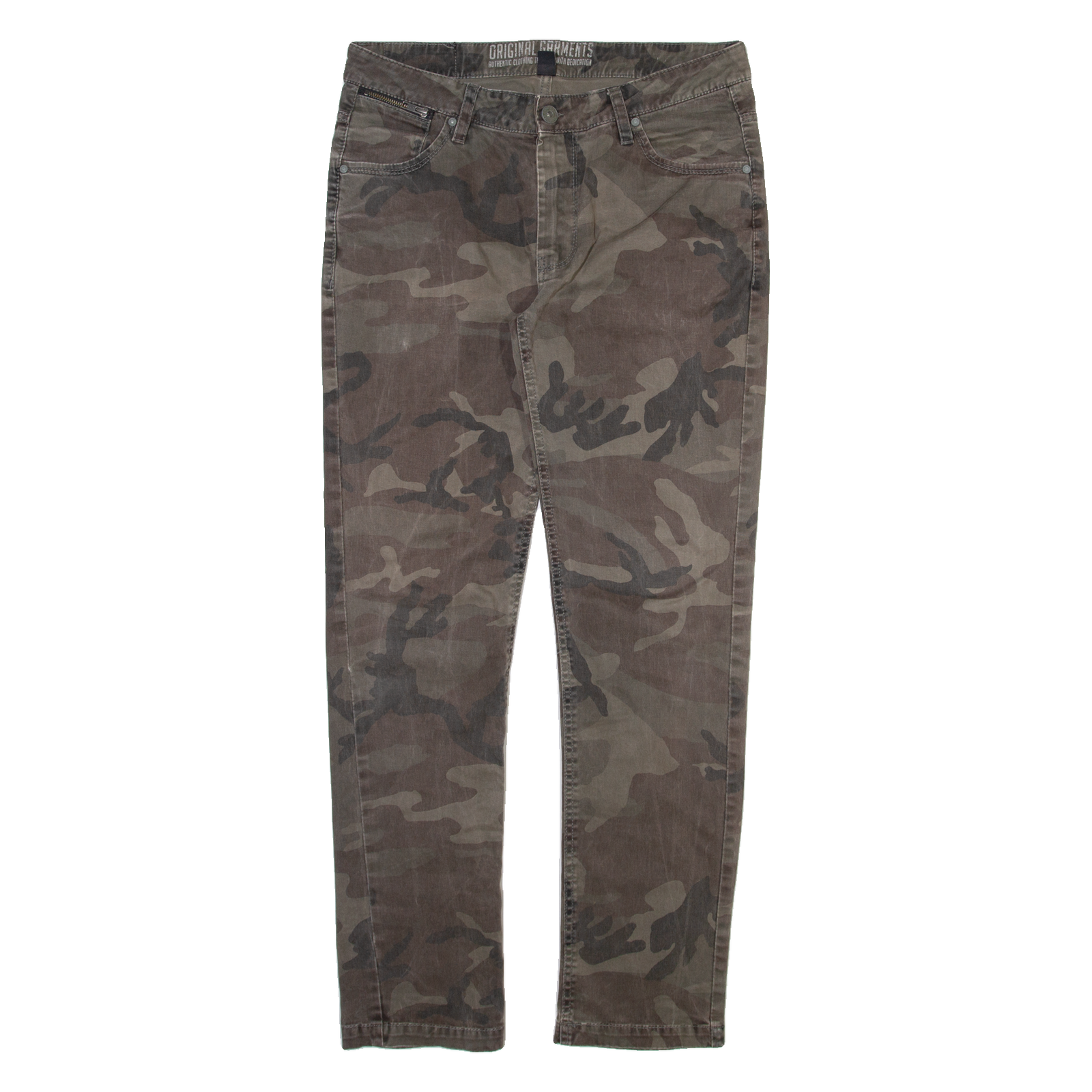 SMOG Camo Mens Trousers Grey Slim Straight W33 L32 Refurbished - N/A refurbished available on Cerqular