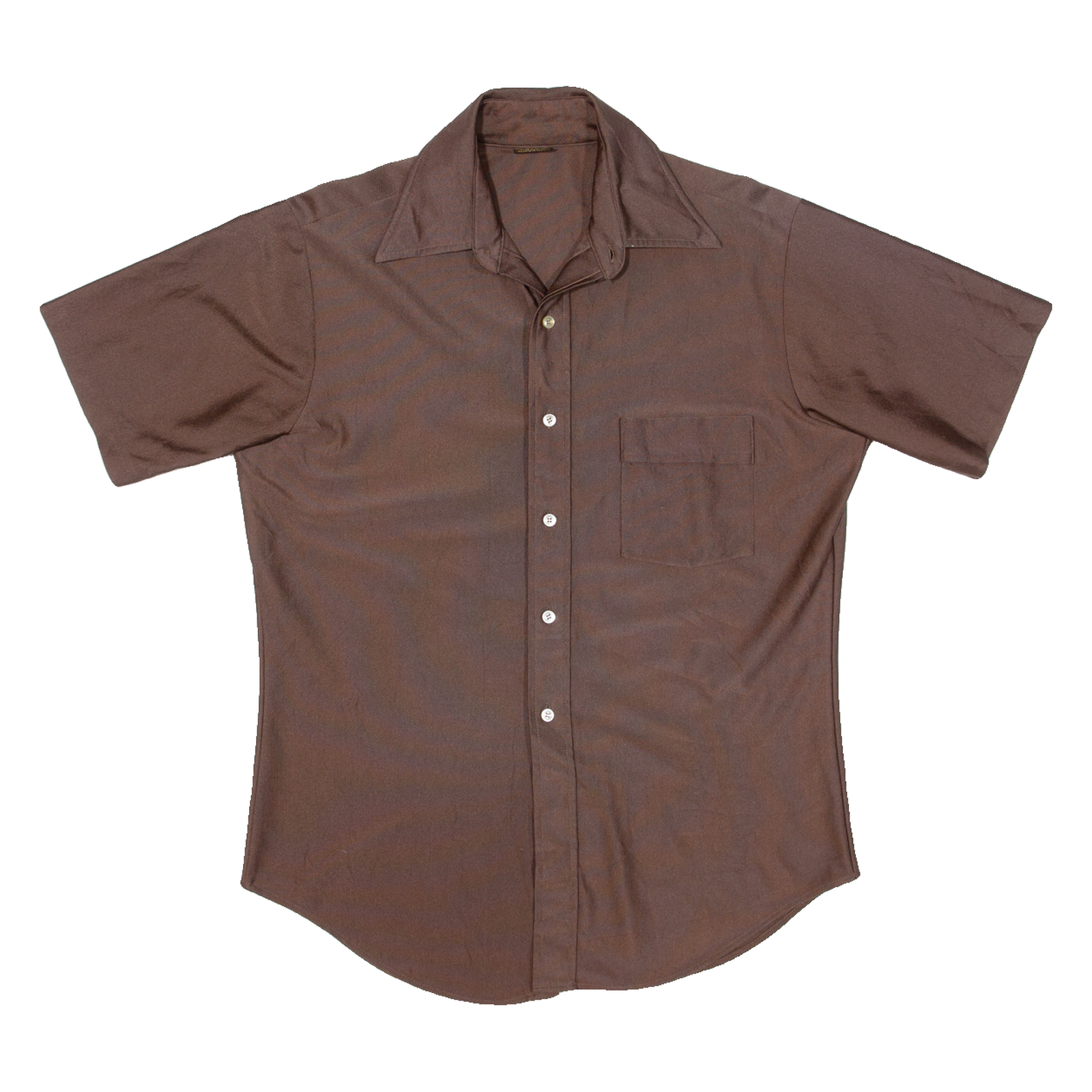 Mens Plain Shirt Brown M Refurbished - N/A refurbished available on Cerqular