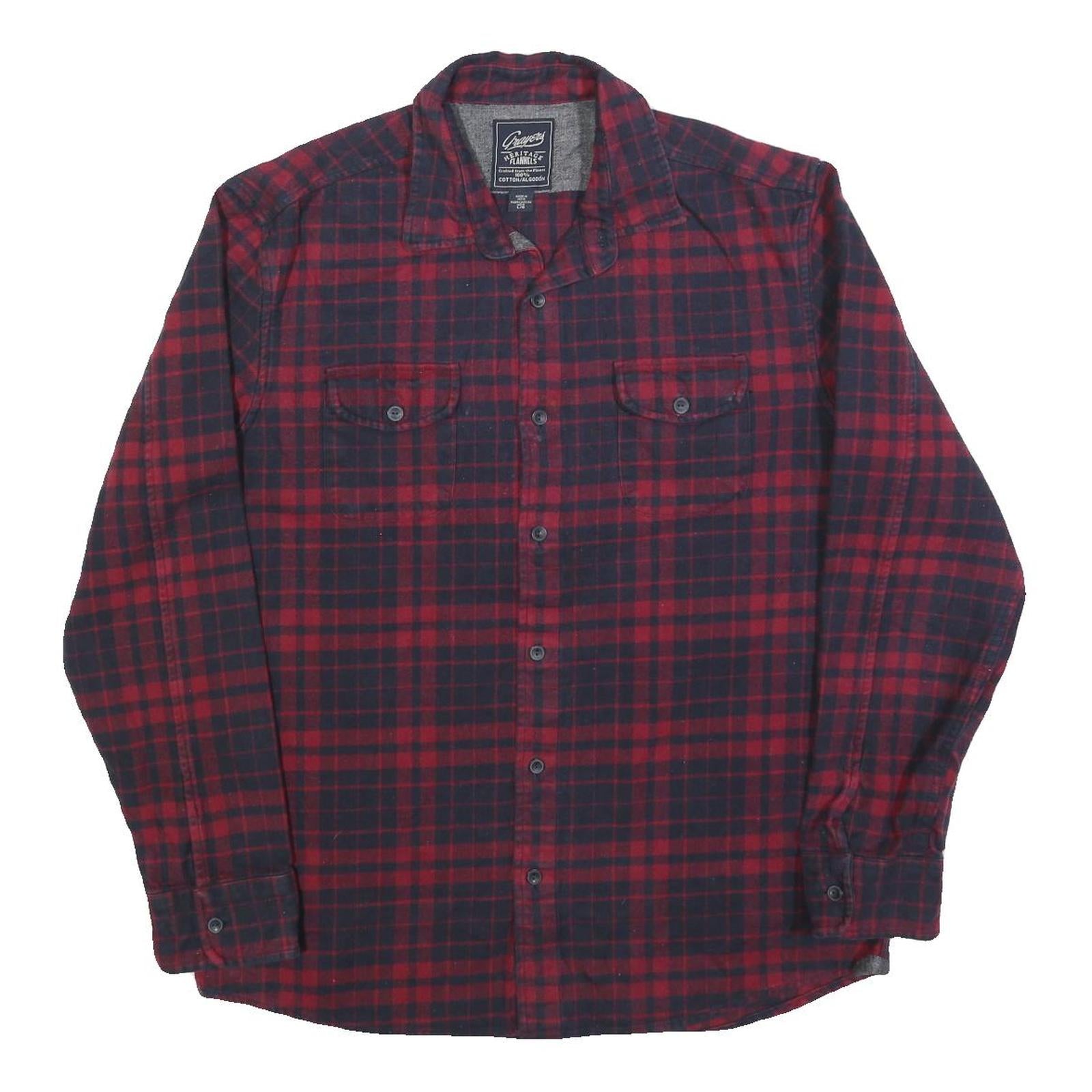 Buy GRAYERS Mens Red & Black Check Flannel Shirt L Cotton Blend Casual Button Up Refurbished - $32.49 GRAYERS Mens Red & Black Check Flannel Shirt L Cotton Blend Casual Button Up Refurbished - N/A refurbished available on Cerqular