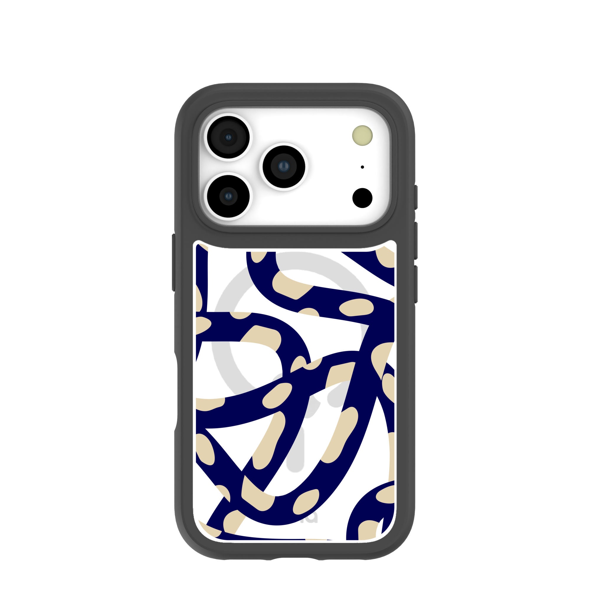 Clear Noodles iPhone 17 Pro Case With Noir Ridge (MagSafe included) Refurbished - Pela Case refurbished available on Cerqular