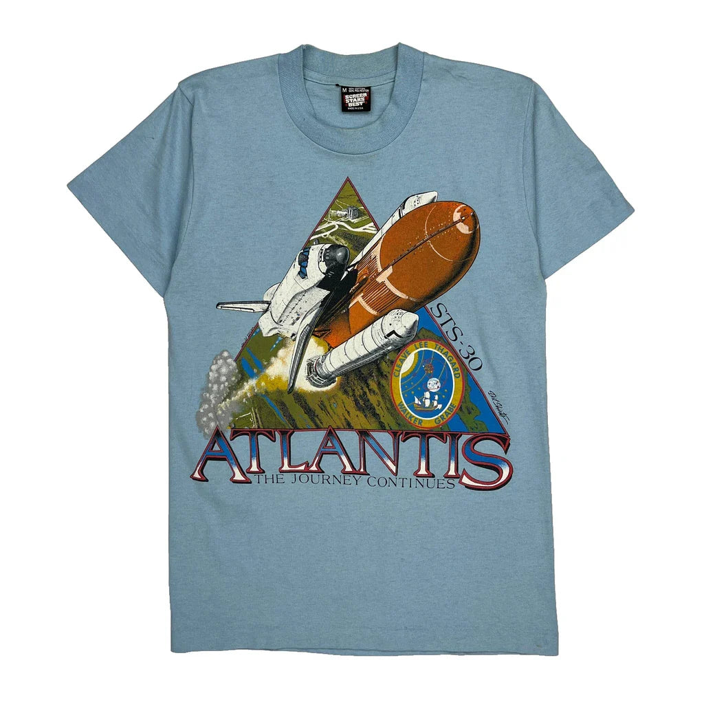Buy Atlantis The Journey Continues Screen Stars Single Stitch T-Shirt - Medium Blue Cotton Blend Refurbished - $66.99 Atlantis The Journey Continues Screen Stars Single Stitch T-Shirt - Medium Blue Cotton Blend Refurbished - Thrifted (note: this is a term often used to describe second- refurbished available on Cerqular