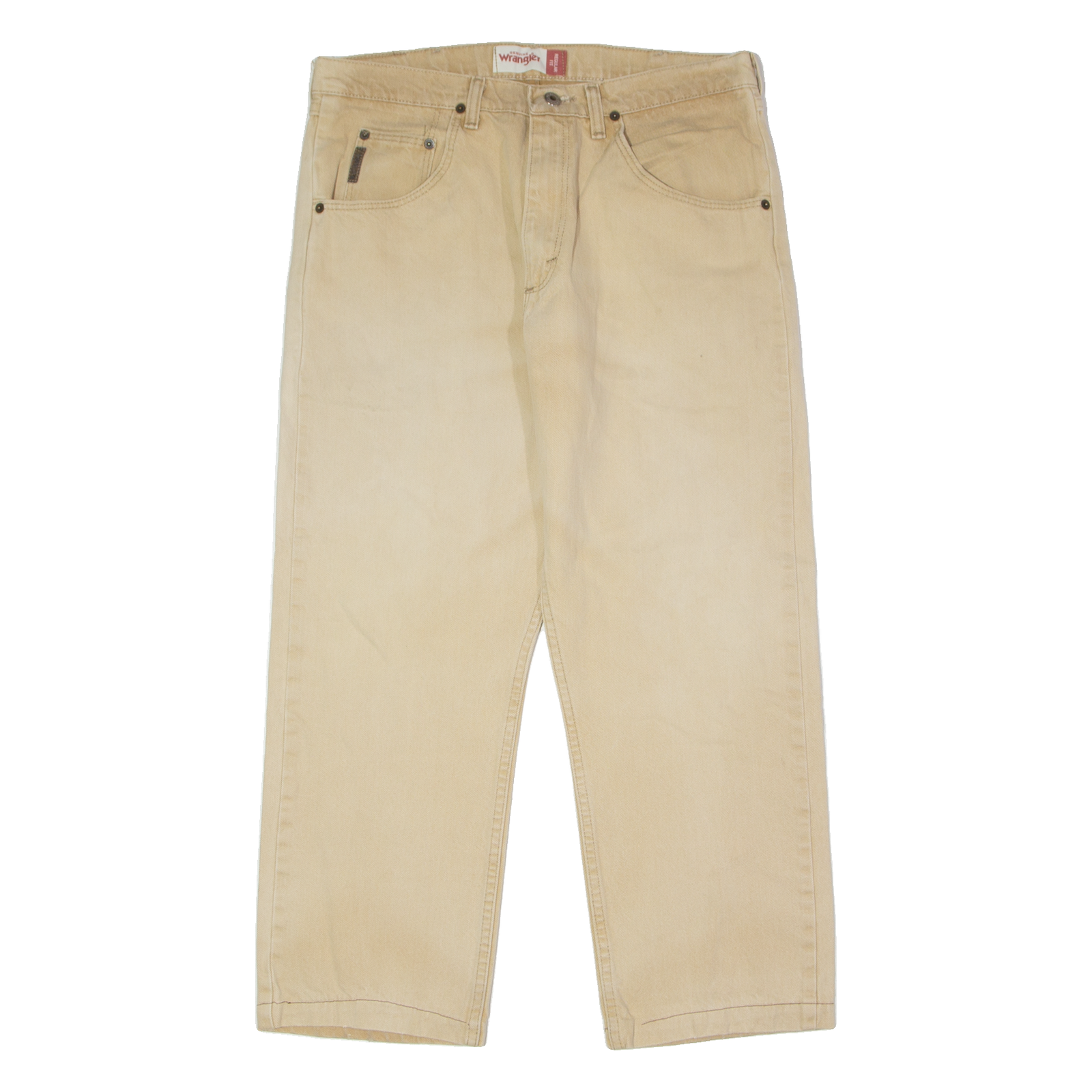 WRANGLER Mens Jeans Beige Regular Straight W32 L25 Refurbished - N/A refurbished available on Cerqular