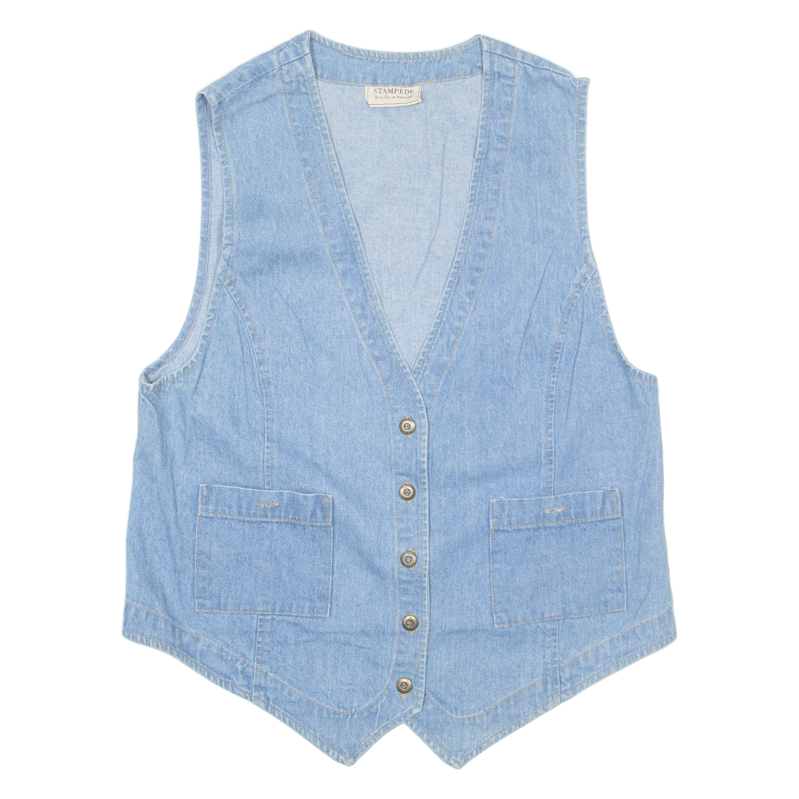 STAMPEDE Womens Denim Waistcoat Blue M Refurbished - N/A refurbished available on Cerqular