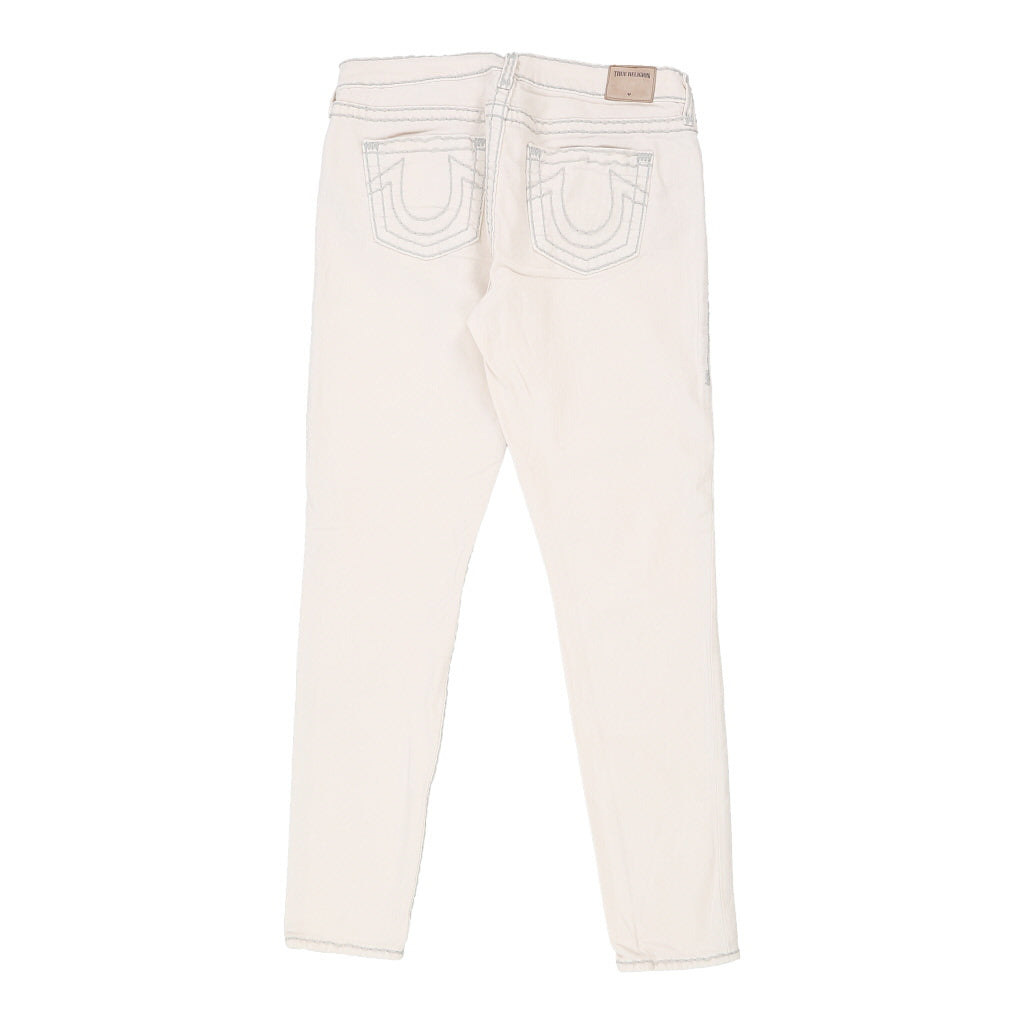 Halle True Religion Skinny Jeans - 31W UK 10 White Cotton Refurbished - Thrifted (note: this is a term often used to describe second- refurbished available on Cerqular