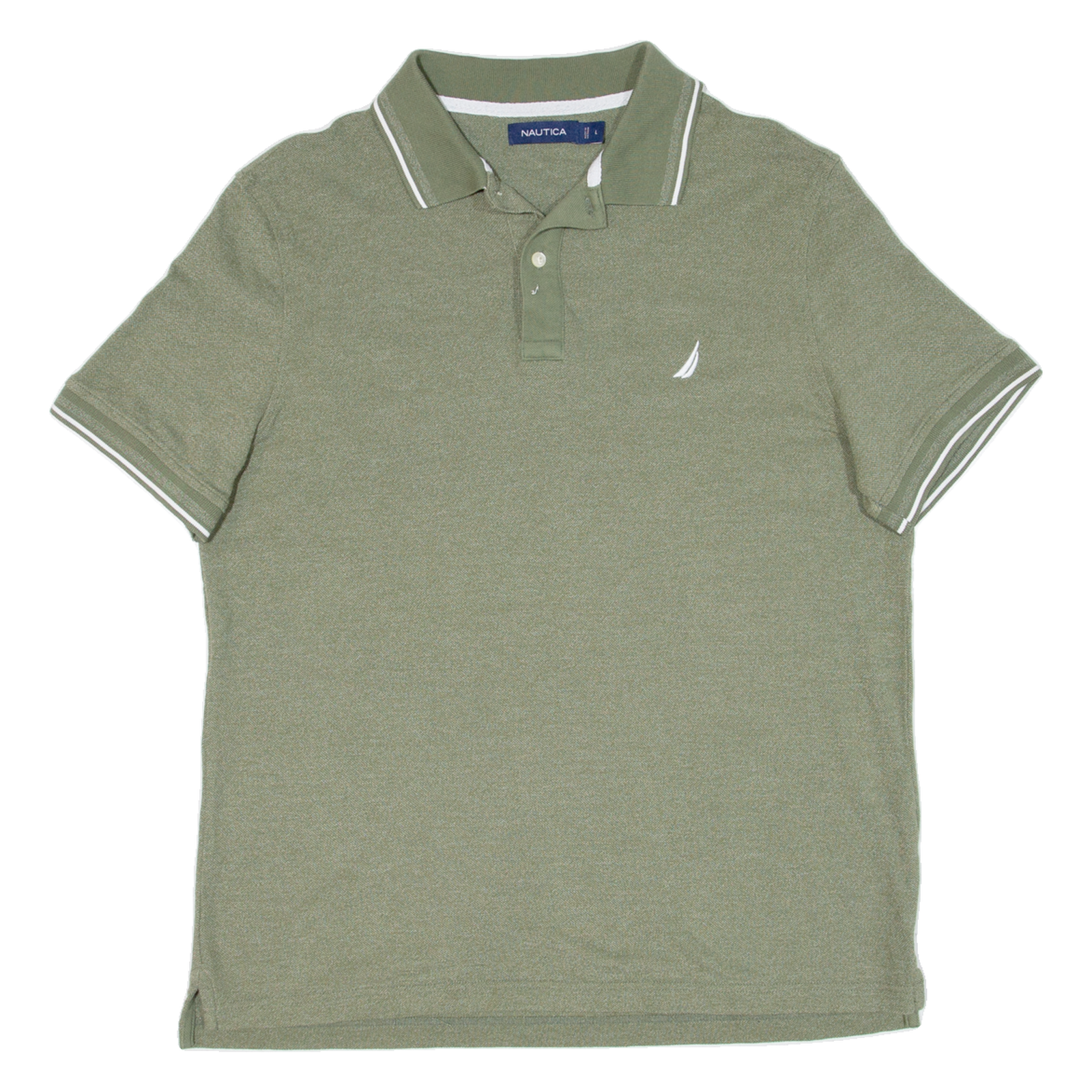 NAUTICA Mens Polo Shirt Green L Refurbished - N/A refurbished available on Cerqular