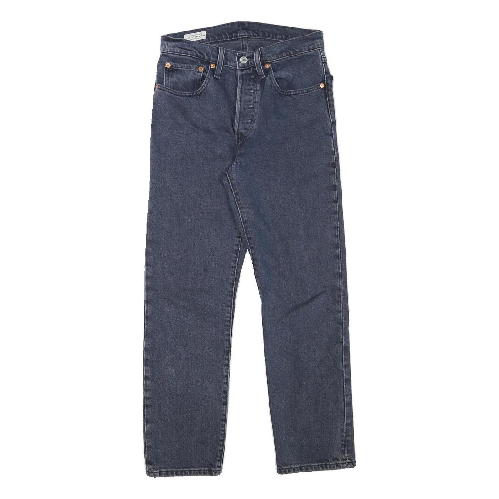LEVI'S 501 Womens Jeans Blue Regular Straight Denim Medium W26 L25 Classic Fit Refurbished - N/A refurbished available on Cerqular