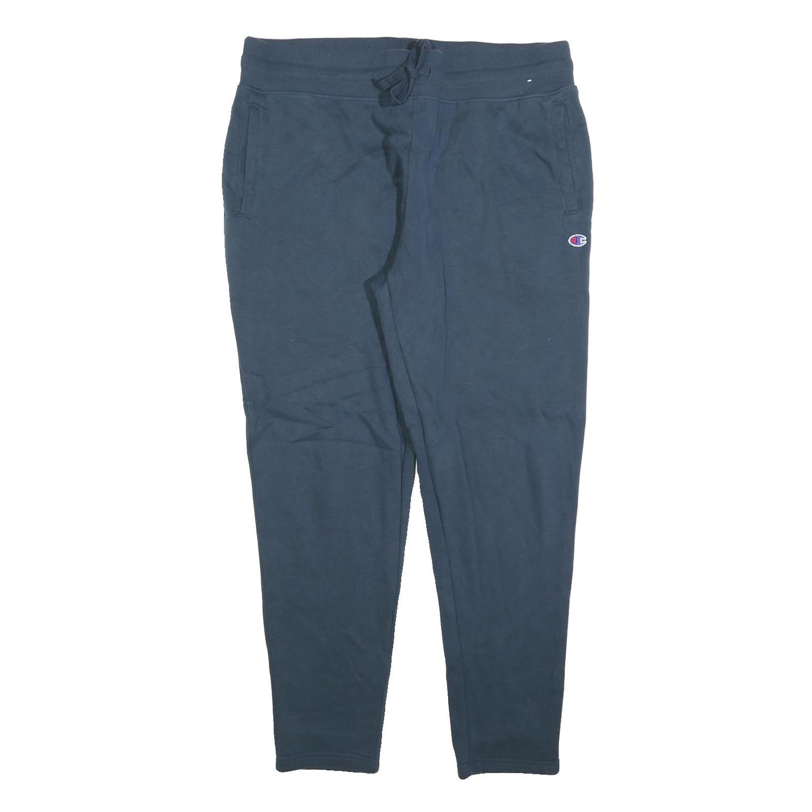 CHAMPION Mens Joggers Navy Blue XL W36 L28 Soft Cotton Blend Drawstring Waist Refurbished - N/A refurbished available on Cerqular