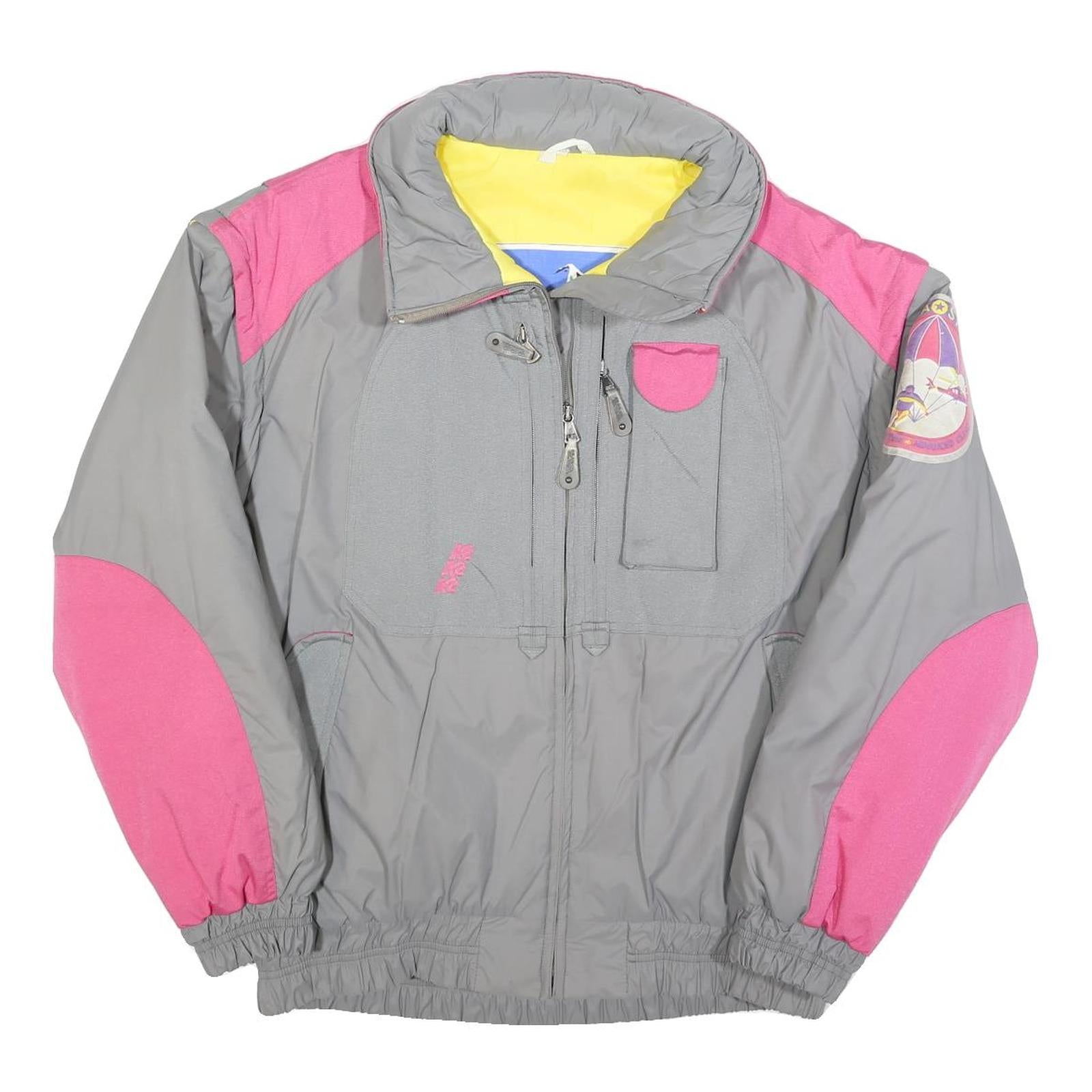 K2 Womens Grey & Pink Outdoor Jacket M Polyester Blend Zip Sports Patch Refurbished - N/A refurbished available on Cerqular