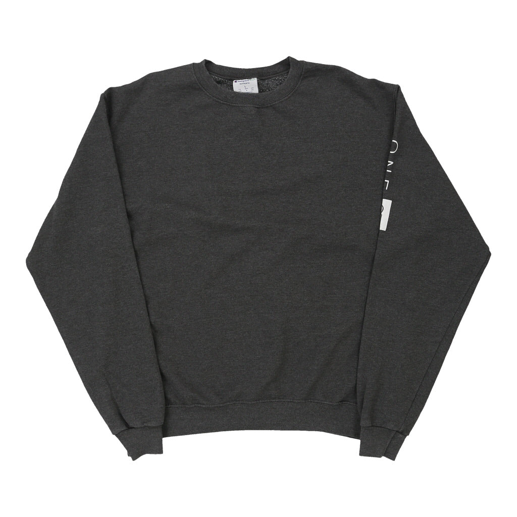 One 27 Homes Champion Sweatshirt - Large Grey Cotton Blend Refurbished - Thrifted (note: this is a term often used to describe second- refurbished available on Cerqular