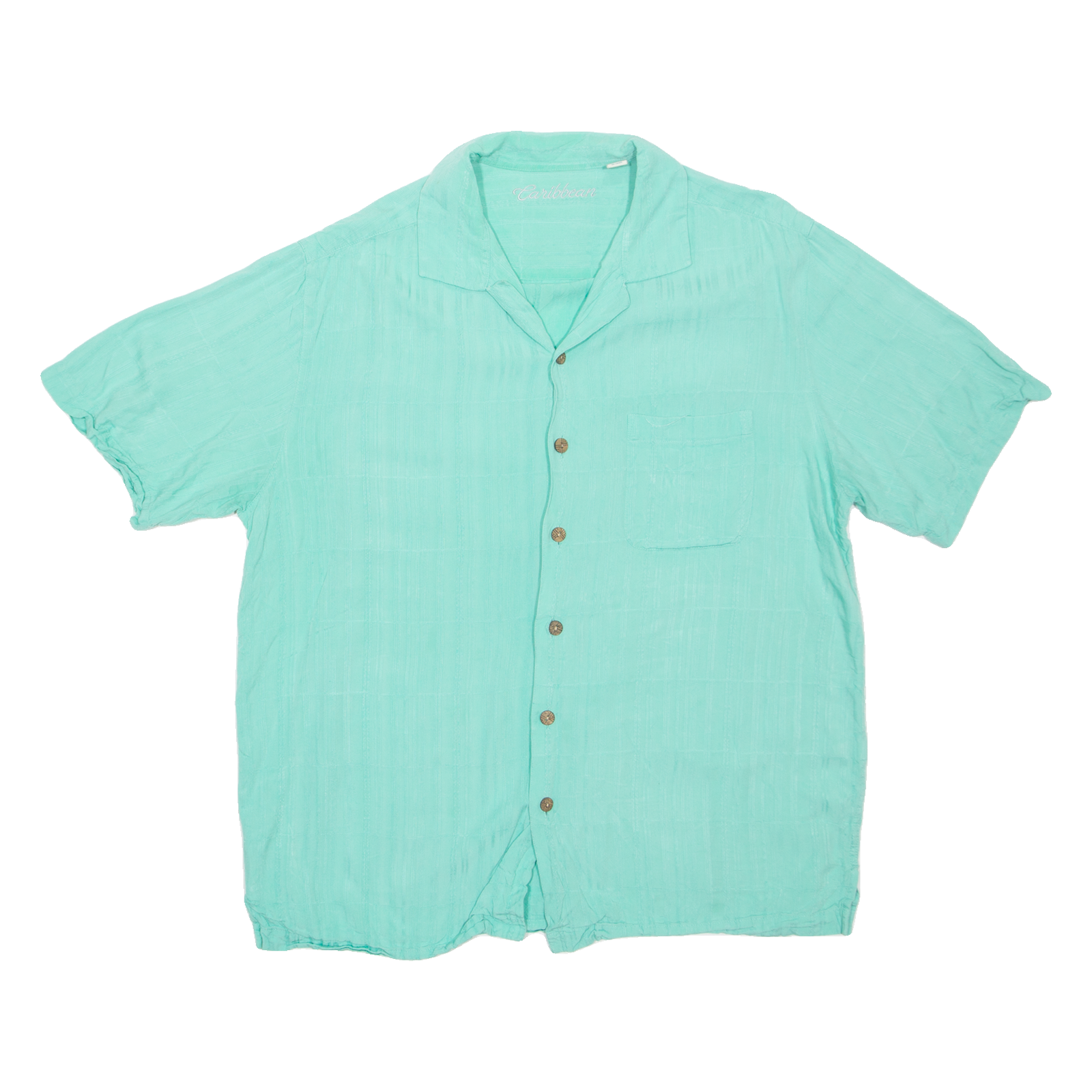CARIBBEAN Mens Plain Shirt Blue L Refurbished - N/A refurbished available on Cerqular