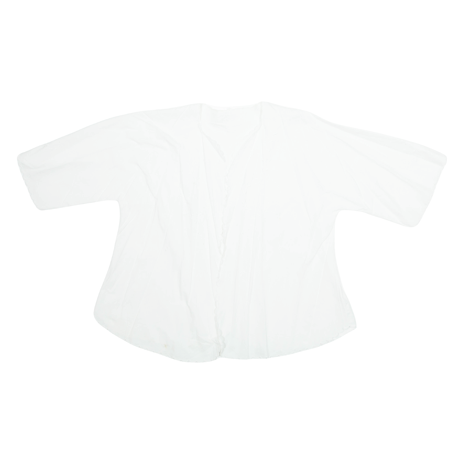 Womens Kimono Blouse White 3/4 Sleeve M Refurbished - N/A refurbished available on Cerqular
