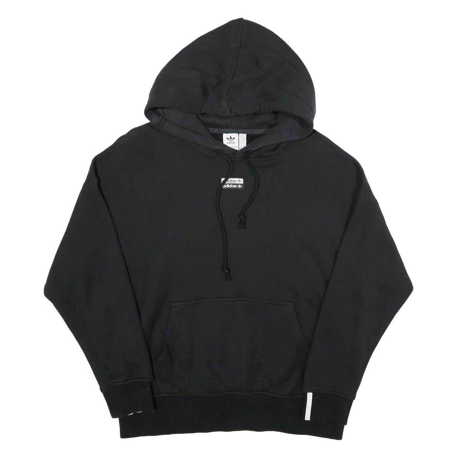 ADIDAS Womens Black Hoodie UK 10 Cotton Casual Pullover Drawstring Refurbished - N/A refurbished available on Cerqular