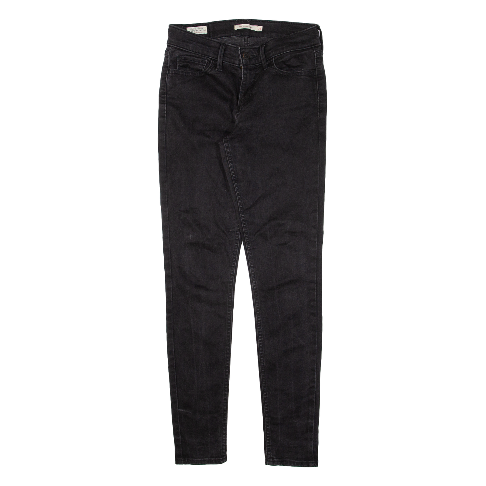 LEVI'S 710 BIG E Womens Jeans Black Slim Skinny W28 L30 Refurbished - N/A refurbished available on Cerqular