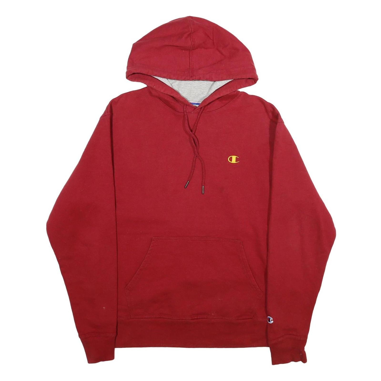 CHAMPION Mens Red Pullover Hoodie M Cotton Blend Streetwear Casual Refurbished - N/A refurbished available on Cerqular