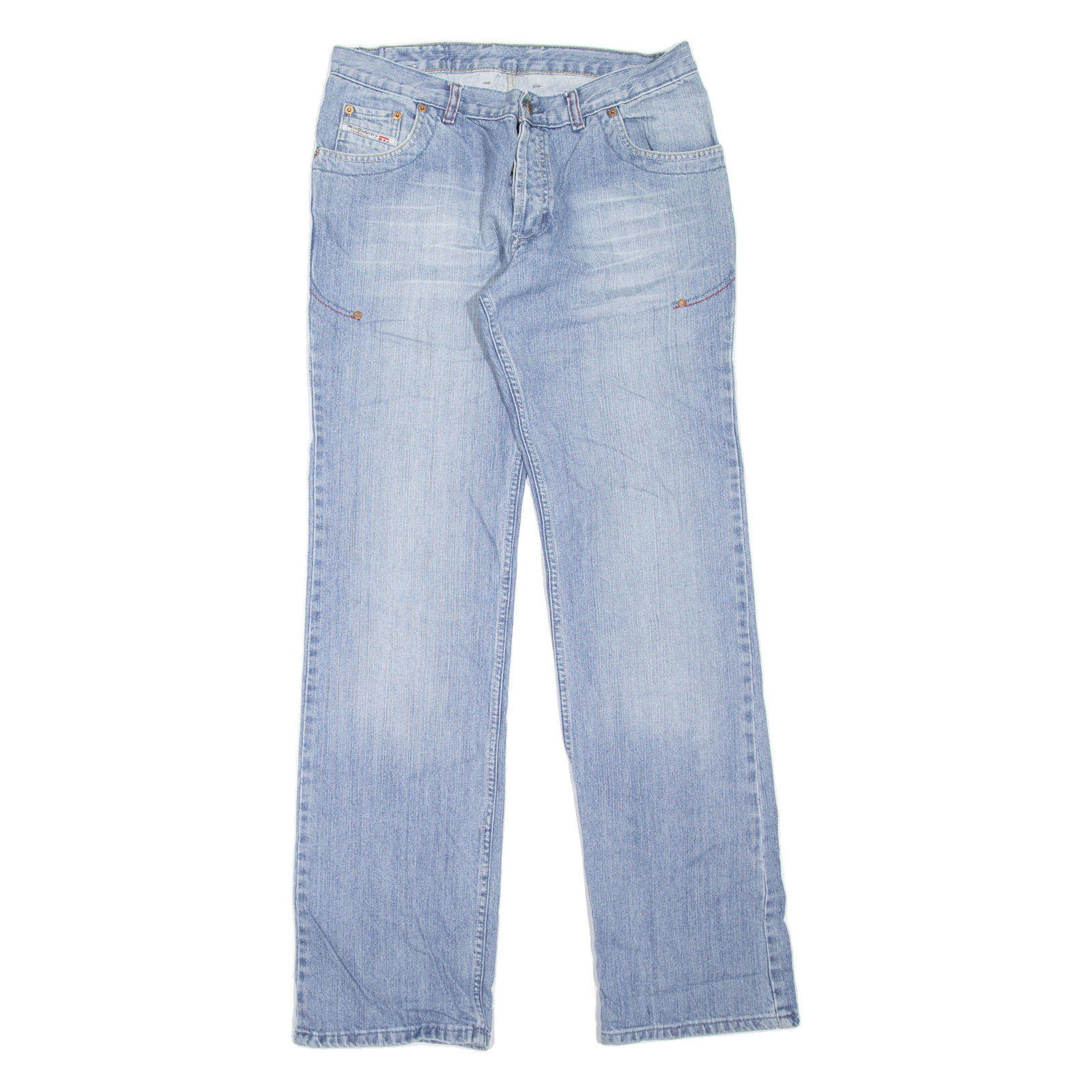 DIESEL Mens Jeans Blue Regular Straight Stone Wash W33 L35 Refurbished - N/A refurbished available on Cerqular