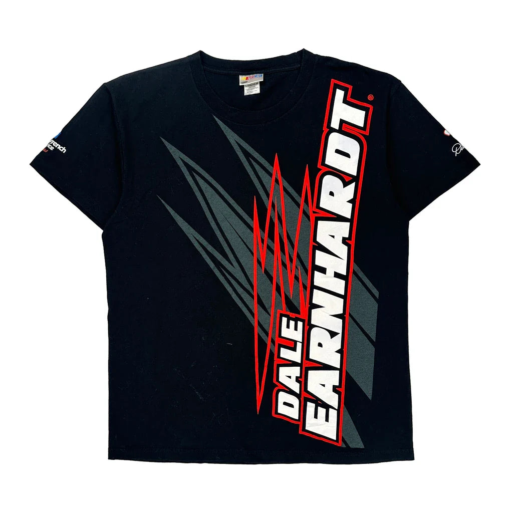 Dale Earnhardt Nascar Nascar T-Shirt - Large Black Cotton Refurbished - Thrifted (note: this is a term often used to describe second- refurbished available on Cerqular
