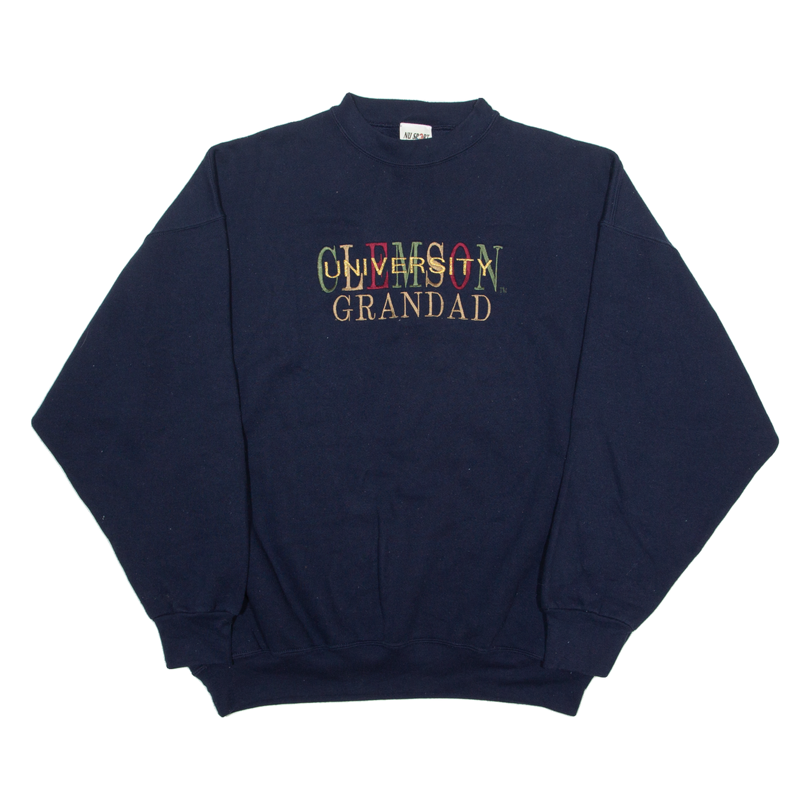 NU SPORT Clemson University Grandad Mens Sweatshirt Blue Crew Neck USA XL Refurbished - N/A refurbished available on Cerqular