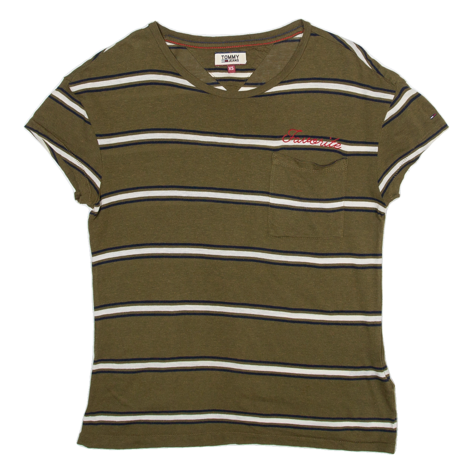 TOMMY HILFIGER Womens T-Shirt Green XS Refurbished - N/A refurbished available on Cerqular
