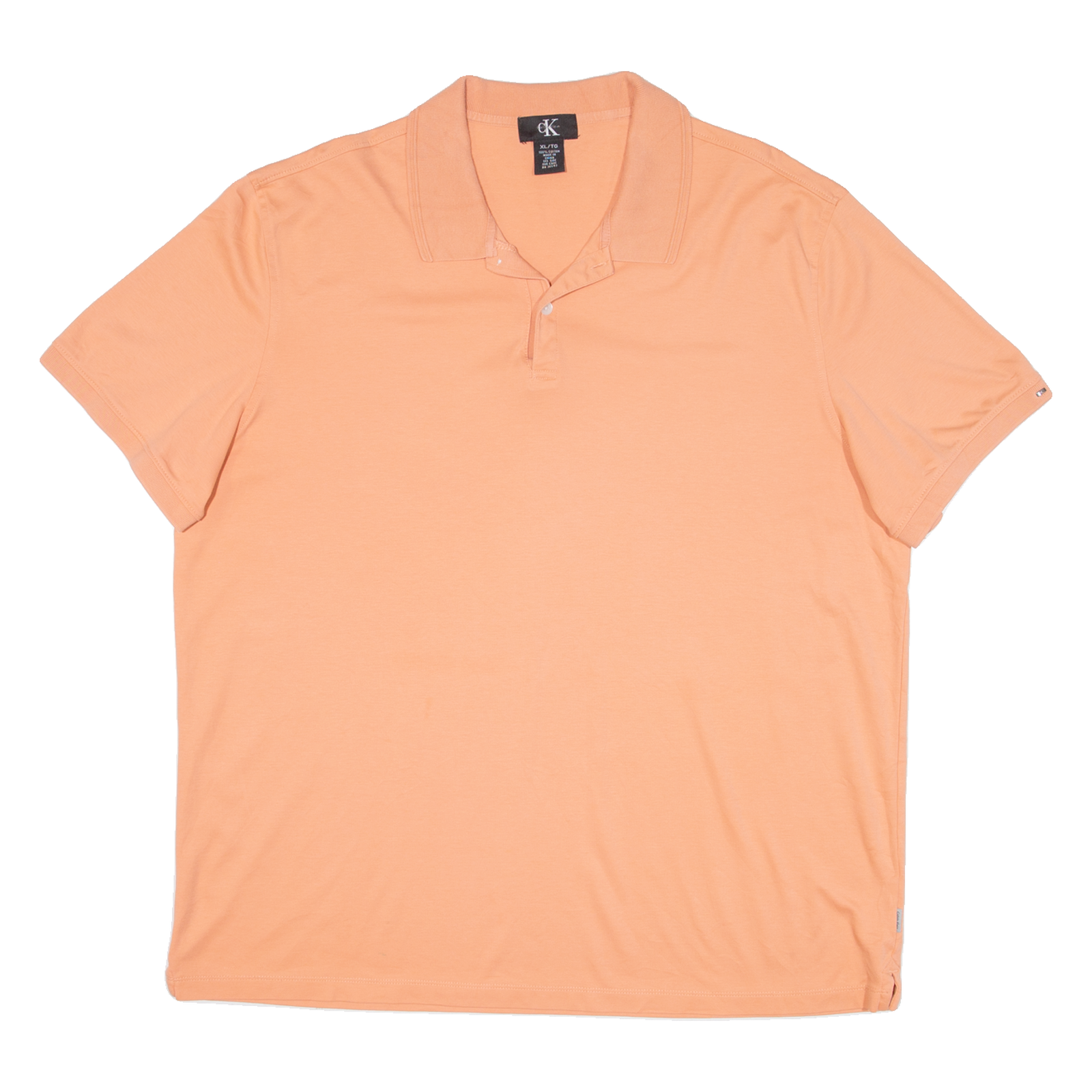 CALVIN KLEIN Mens Polo Shirt Orange XL Refurbished - N/A refurbished available on Cerqular