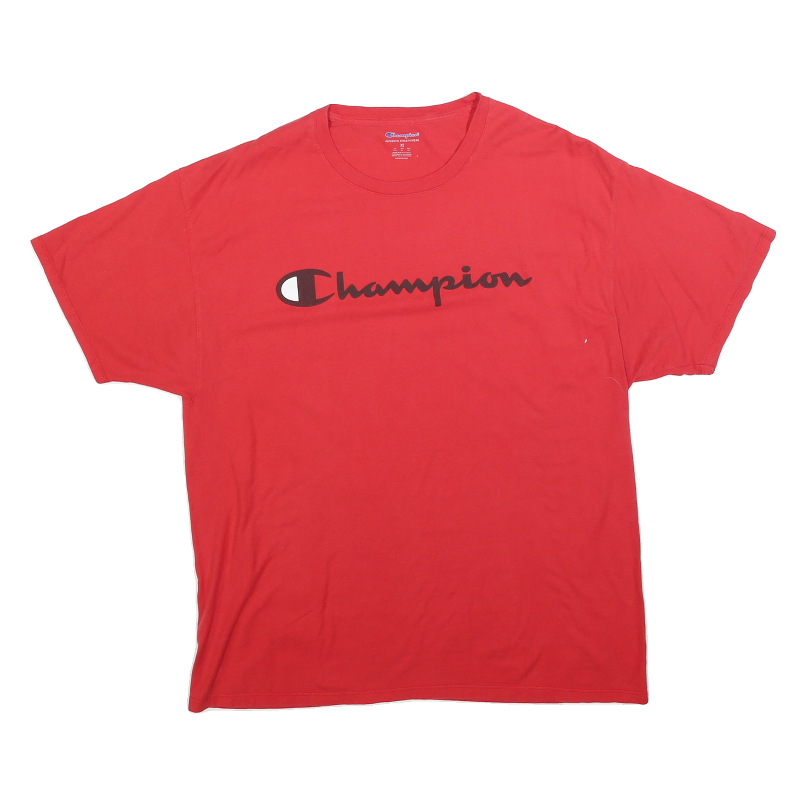 CHAMPION Mens Red Graphic T-Shirt XL Short Sleeve Crew Neck Logo Print Refurbished - N/A refurbished available on Cerqular