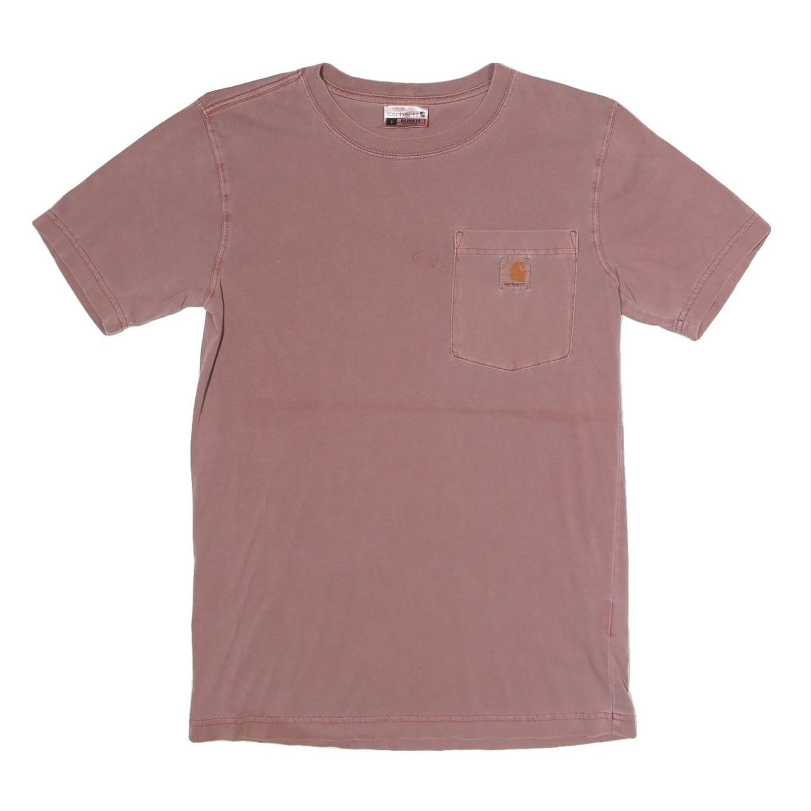 CARHARTT Mens Pink S Pocket T-Shirt Short Sleeve Crew Neck Cotton Casual Refurbished - N/A refurbished available on Cerqular
