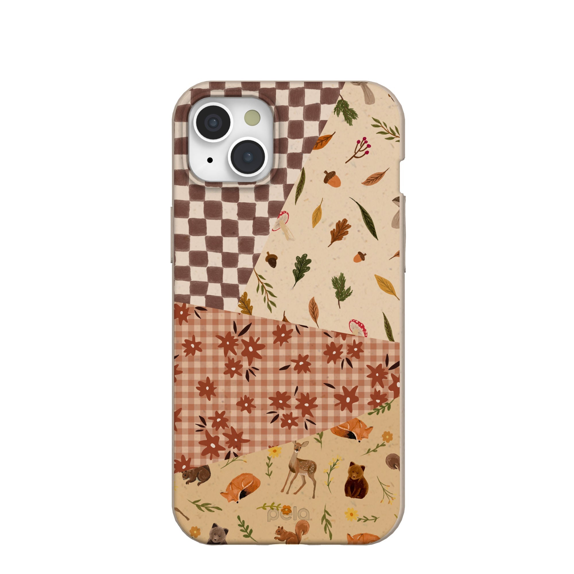 Seashell Autumn Quilt iPhone 15 Plus Case Refurbished - Pela Case refurbished available on Cerqular