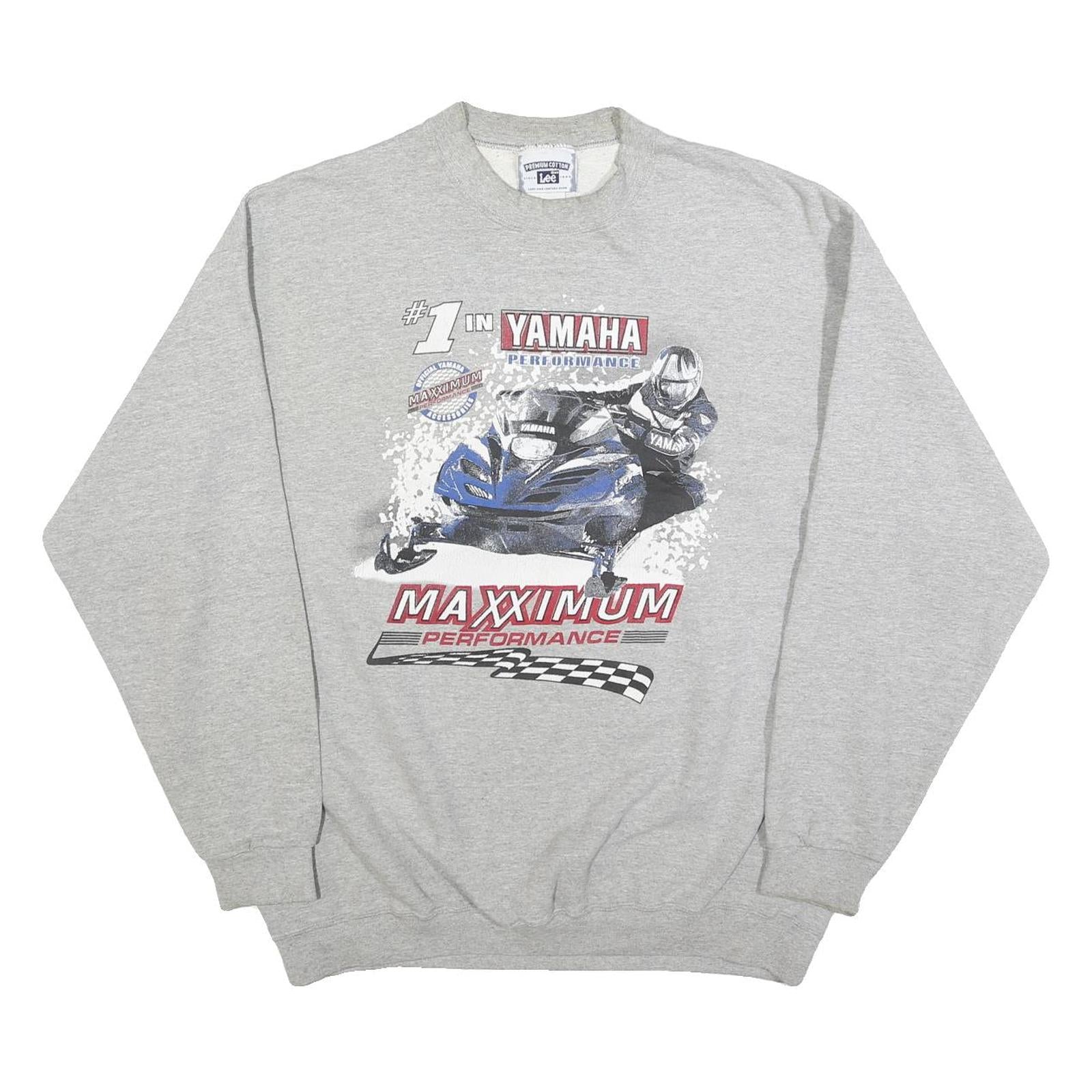 LEE Mens Grey Crew Neck Yamaha Performance L Sweatshirt Cotton Blend Pullover Refurbished - N/A refurbished available on Cerqular