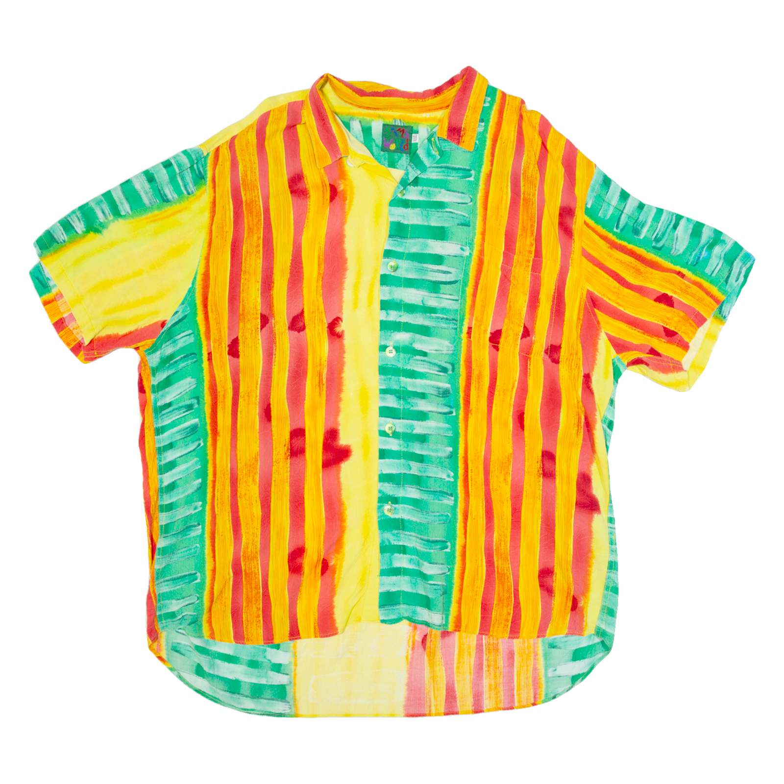 JAMS WORLD Mens Shirt Green Crazy Pattern 2XL Refurbished - N/A refurbished available on Cerqular