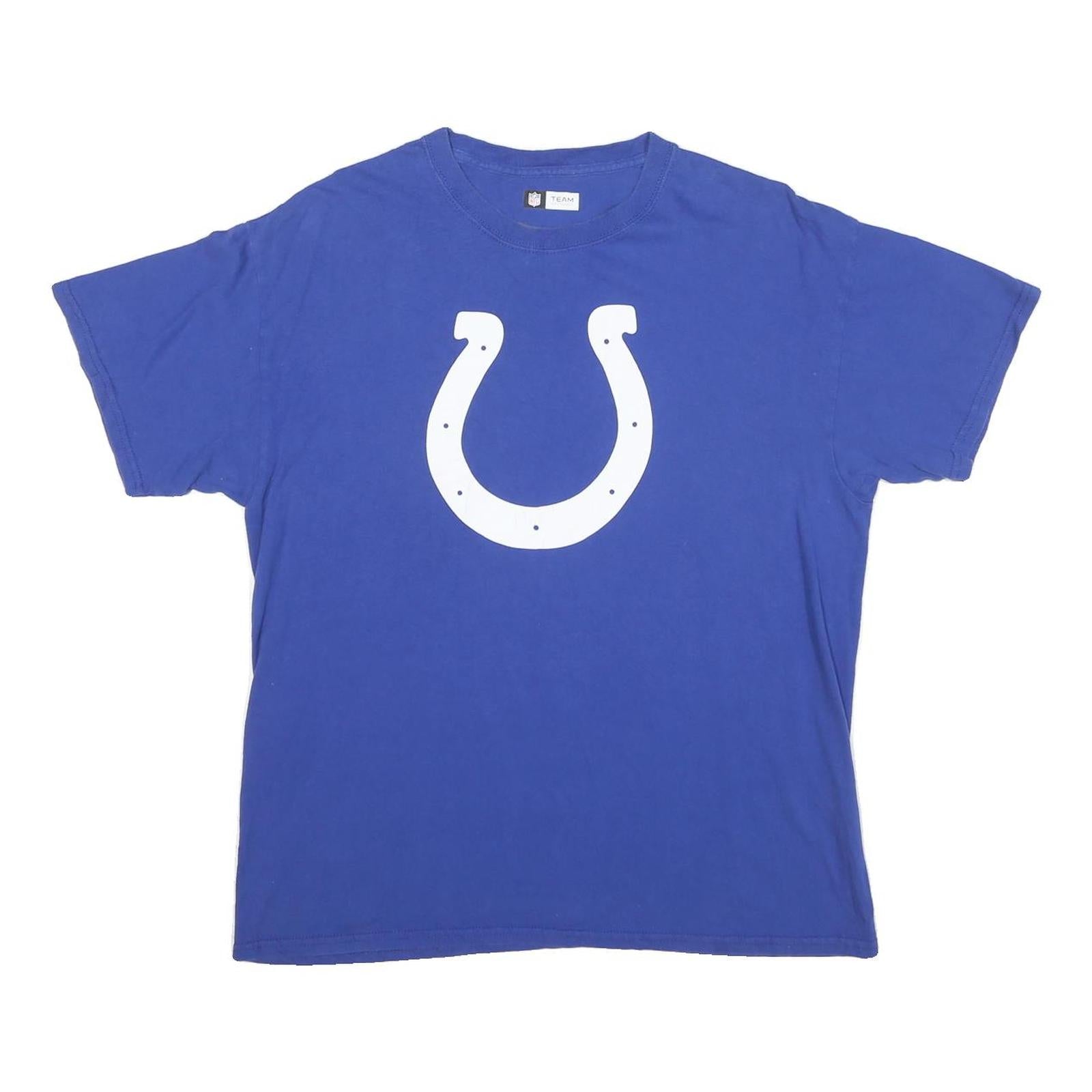 NFL Mens Blue Graphic T-Shirt L Short Sleeve Crew Neck Cotton Blend Refurbished - N/A refurbished available on Cerqular