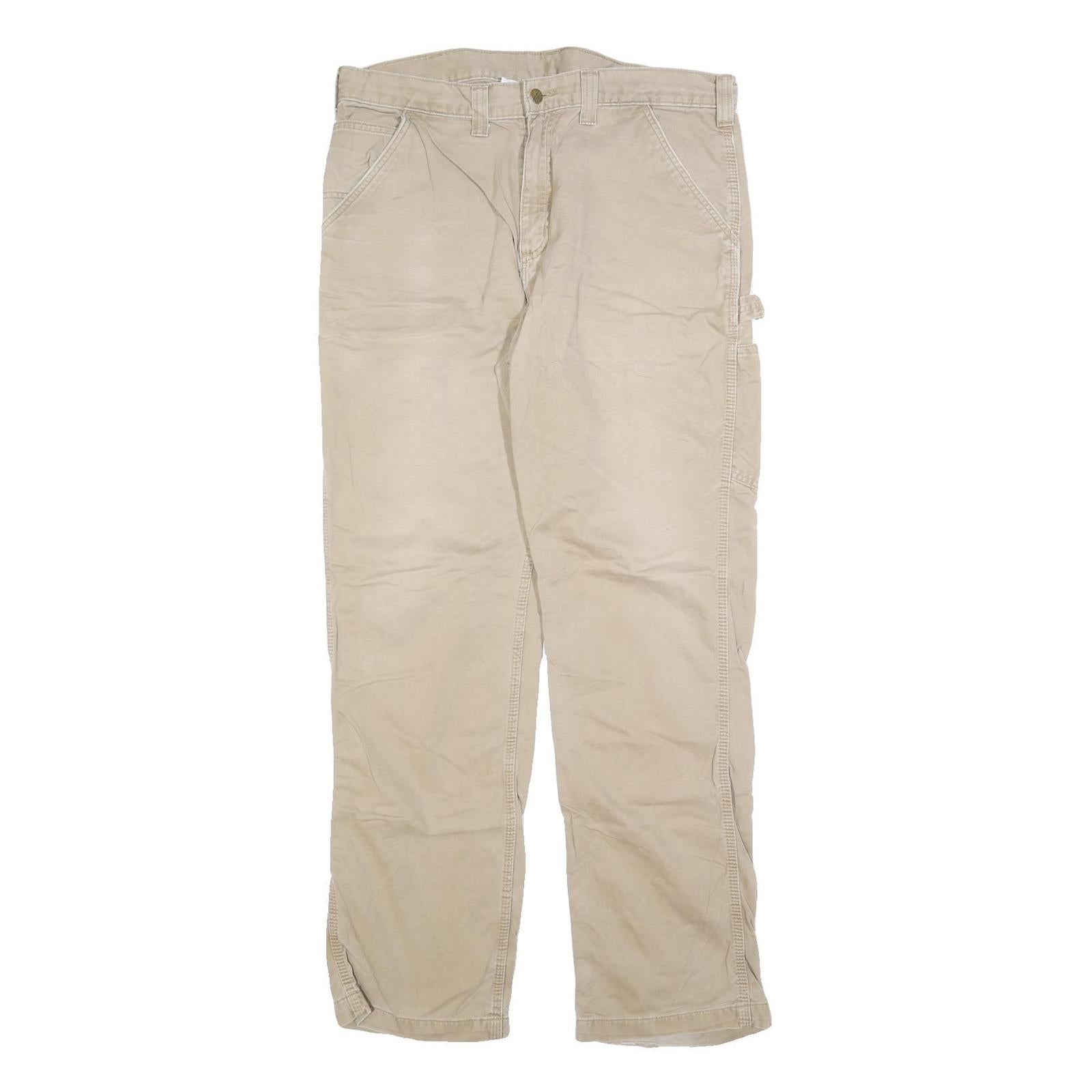 CARHARTT Mens Jeans Beige Relaxed Straight Denim W36 L34 Work Casual Refurbished - N/A refurbished available on Cerqular