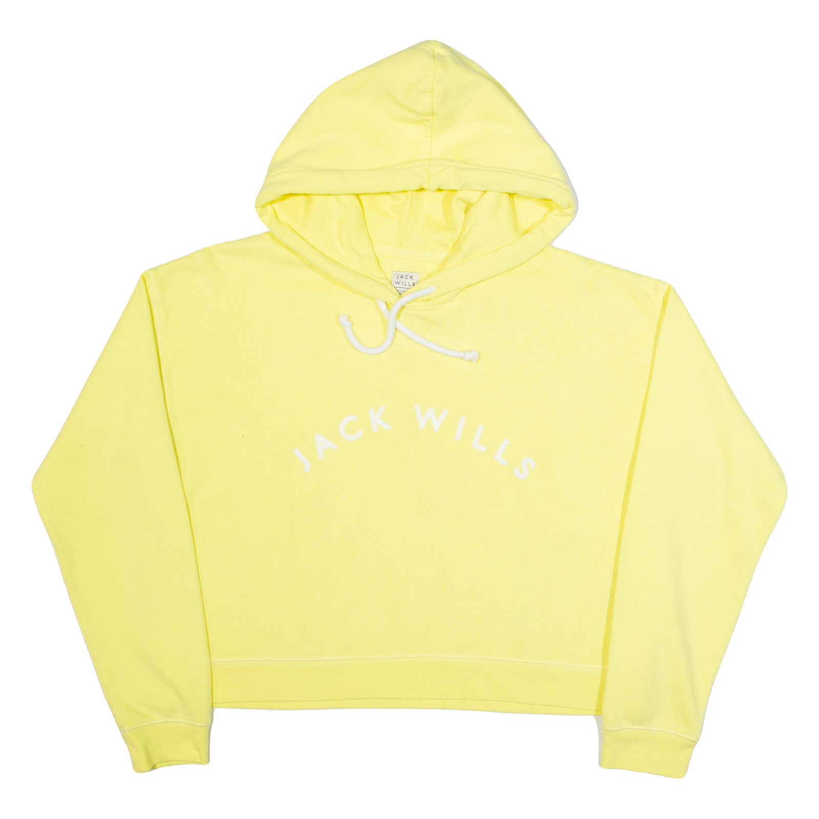 JACK WILLS Cropped Womens Yellow Hoodie UK 12 Refurbished - N/A refurbished available on Cerqular