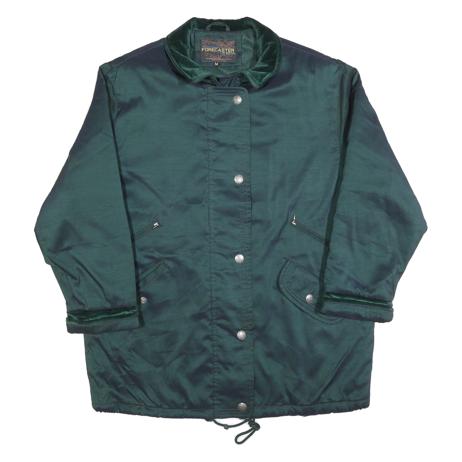 FORECASTER Womens Green Jacket M Polyester Blend Plain Zip Casual Outdoor Warm Refurbished - N/A refurbished available on Cerqular