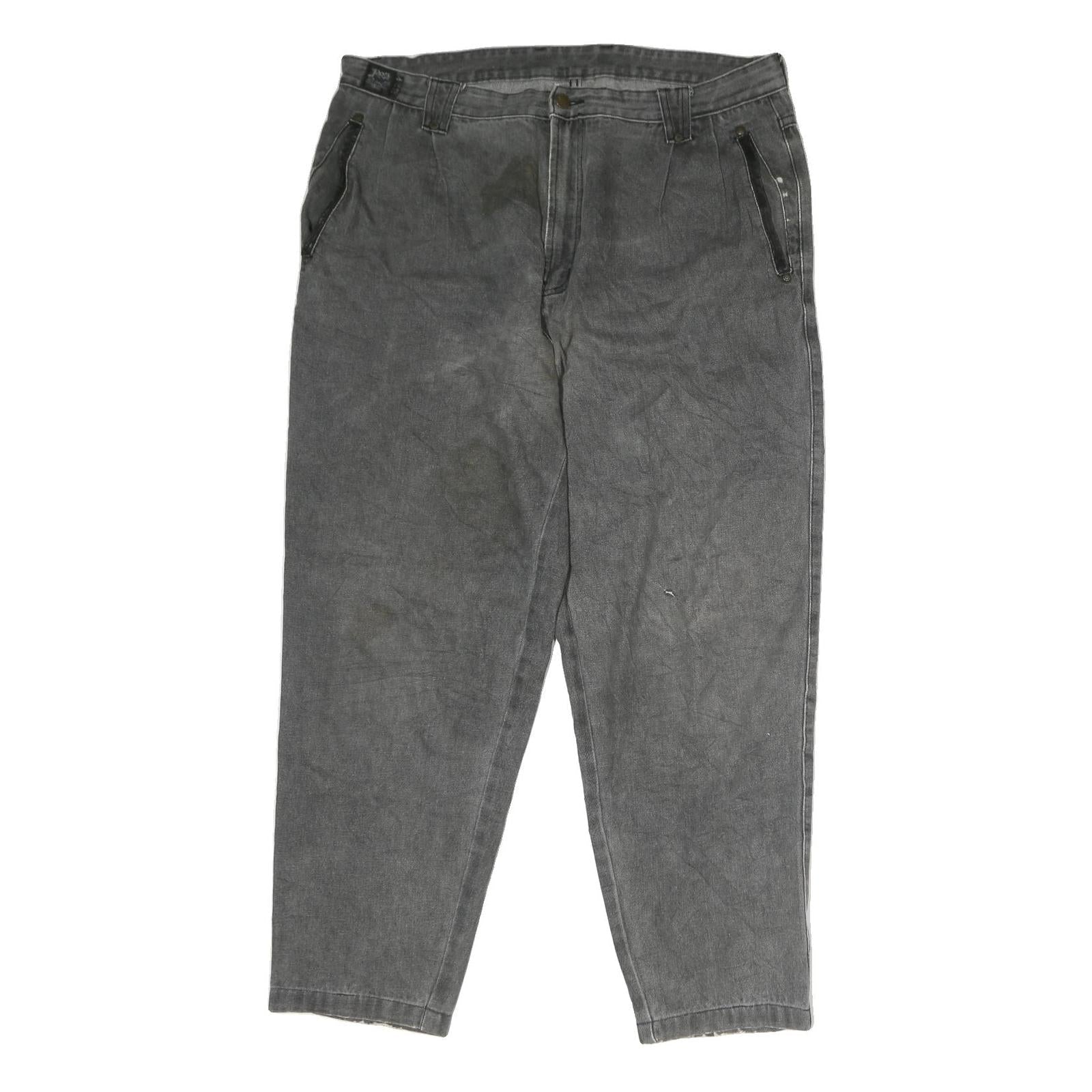 ROSI JEANS Mens Loose Grey Denim W38 L32 Casual Cotton Zip Refurbished - N/A refurbished available on Cerqular
