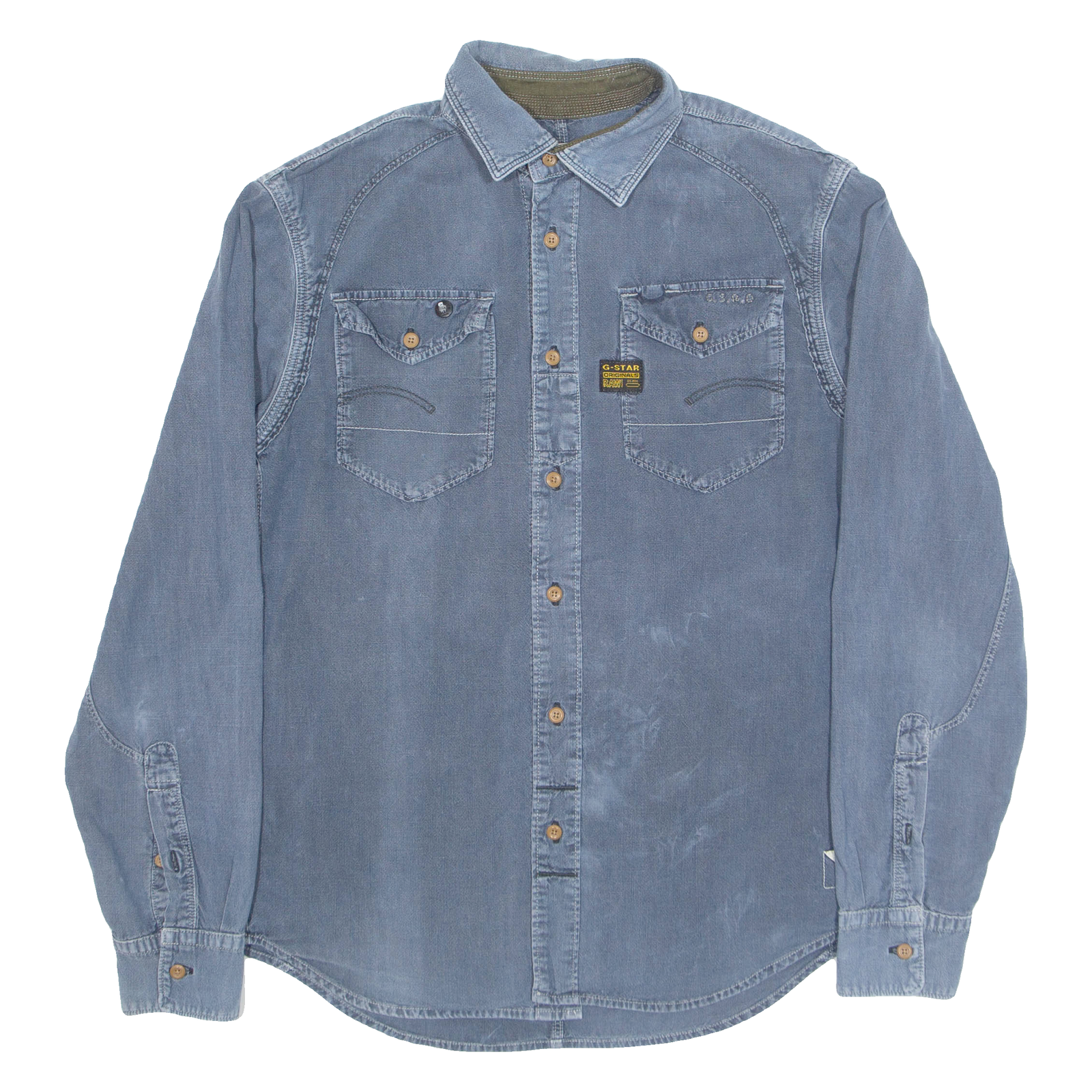 G-STAR RAW Mens Denim Shirt Blue Long Sleeve M Refurbished - N/A refurbished available on Cerqular