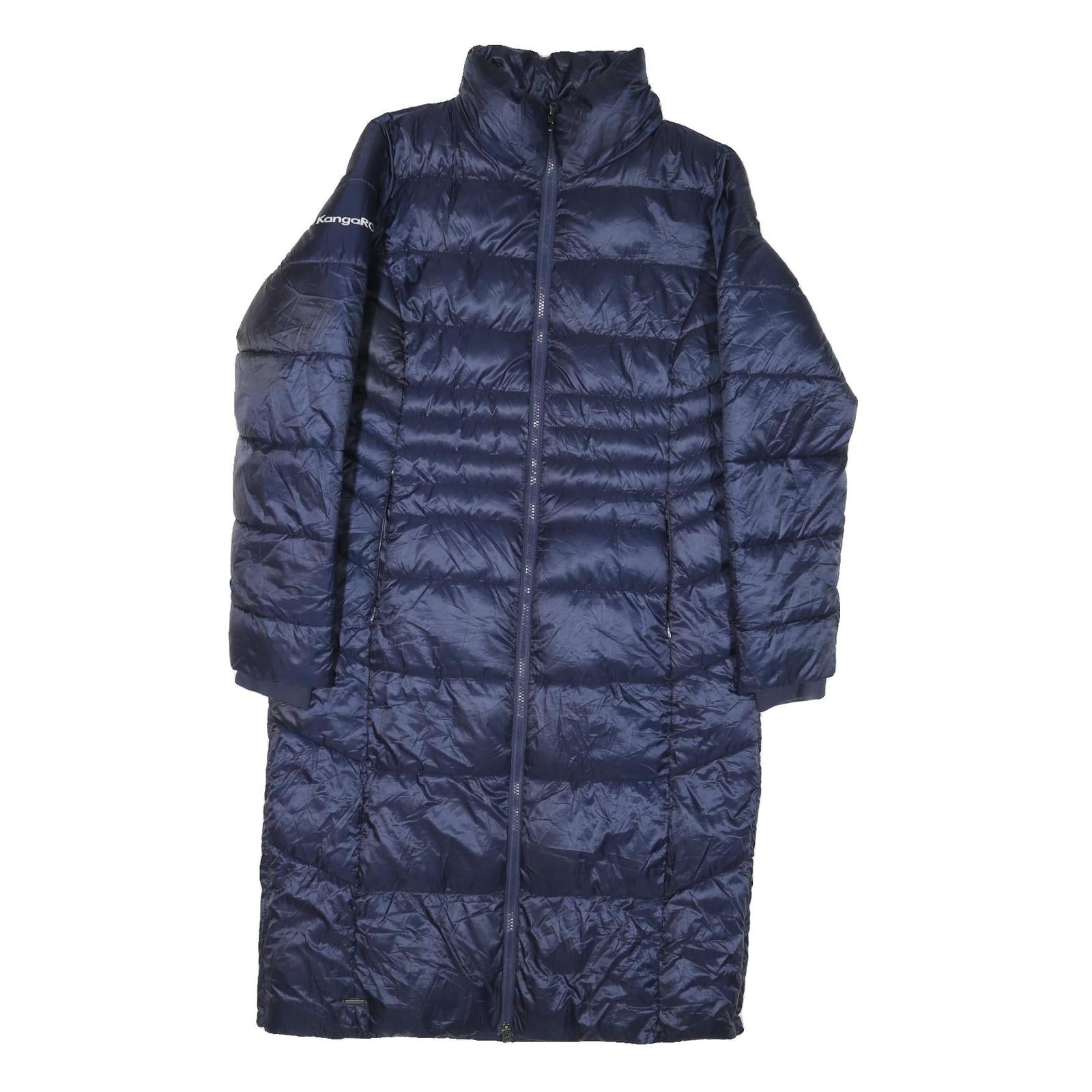 KANGAROOS Womens Navy Blue Puffer Jacket L Polyester Blend Long Sleeve Zip Coat Refurbished - N/A refurbished available on Cerqular