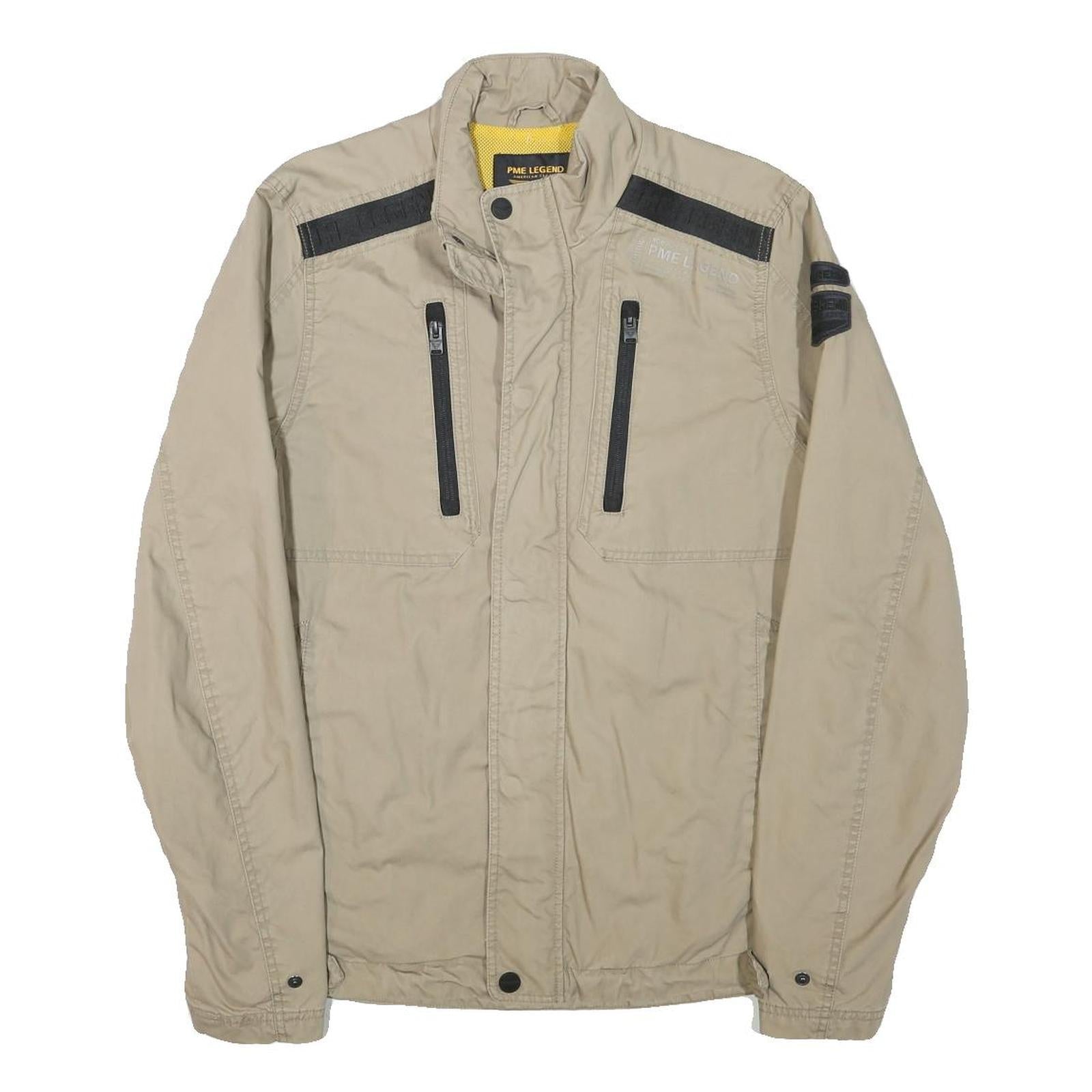 PME LEGEND Mens Beige Cotton Blend Jacket M Casual Zip Fastening Stylish Refurbished - N/A refurbished available on Cerqular