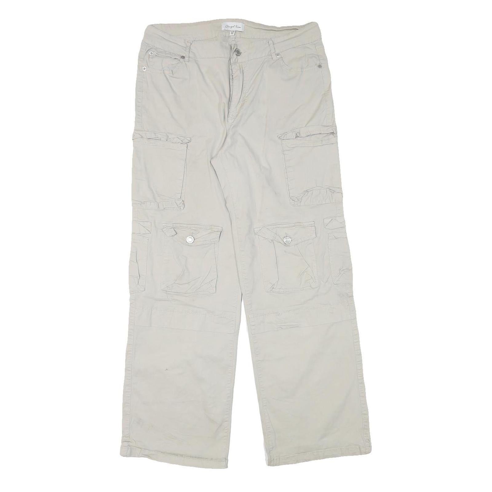 Buy ANGEL KISS Womens Cotton Blend Beige Slim Cargo Trousers W31 L29 Six Pocket Zip Refurbished - $20.79 ANGEL KISS Womens Cotton Blend Beige Slim Cargo Trousers W31 L29 Six Pocket Zip Refurbished - N/A refurbished available on Cerqular