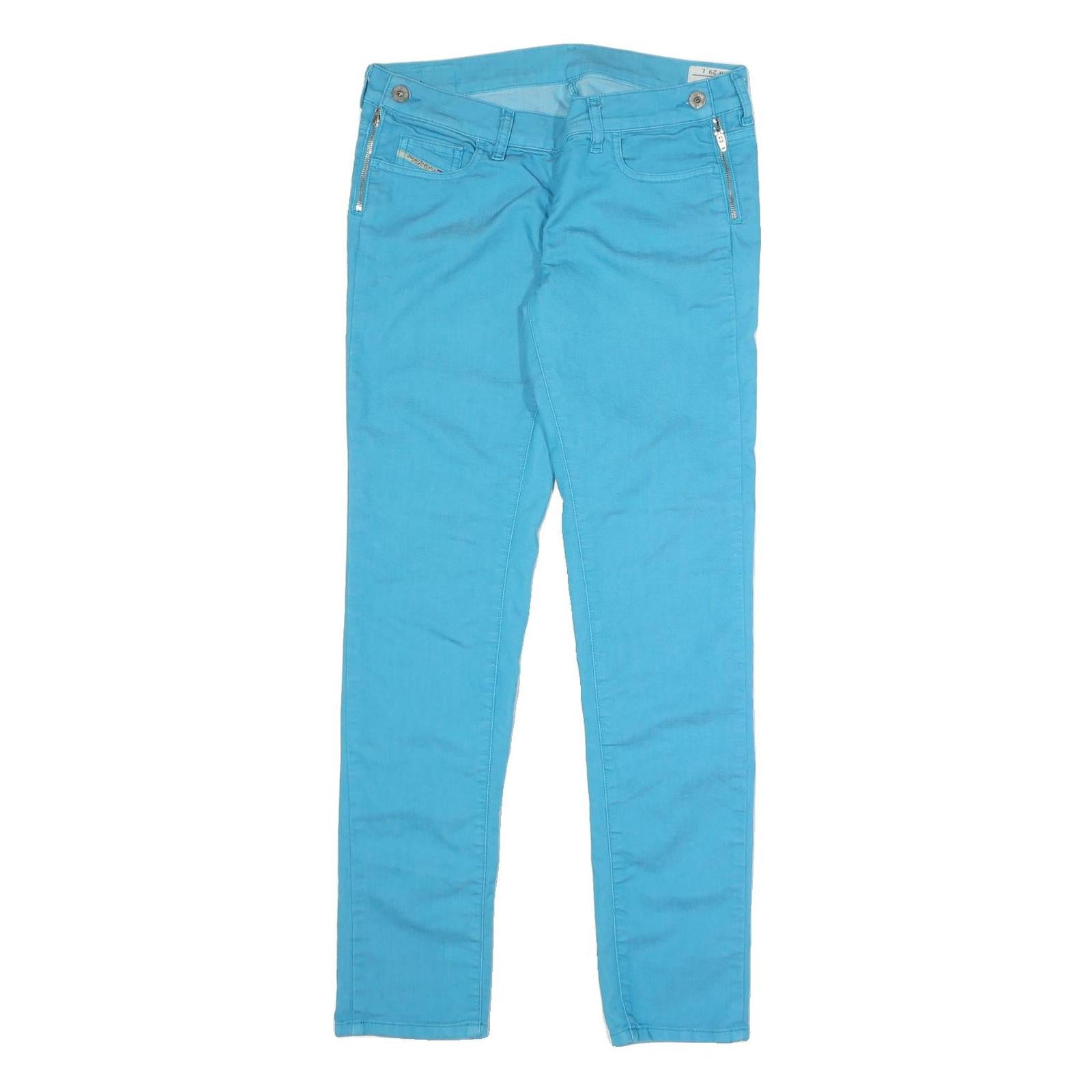 DIESEL Womens Jeans Blue Slim Skinny Denim W29 L29 Zip Cotton Blend Fashion Refurbished - N/A refurbished available on Cerqular
