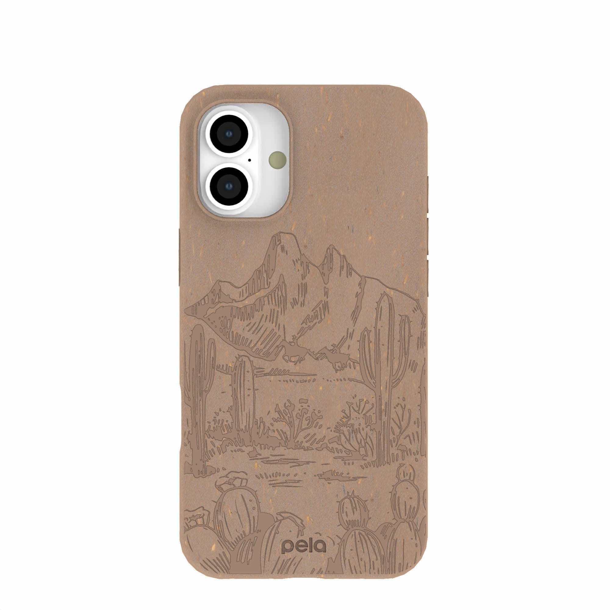 Chocolate Brown Desert Run iPhone 16 Plus Case Refurbished - Pela Case refurbished available on Cerqular