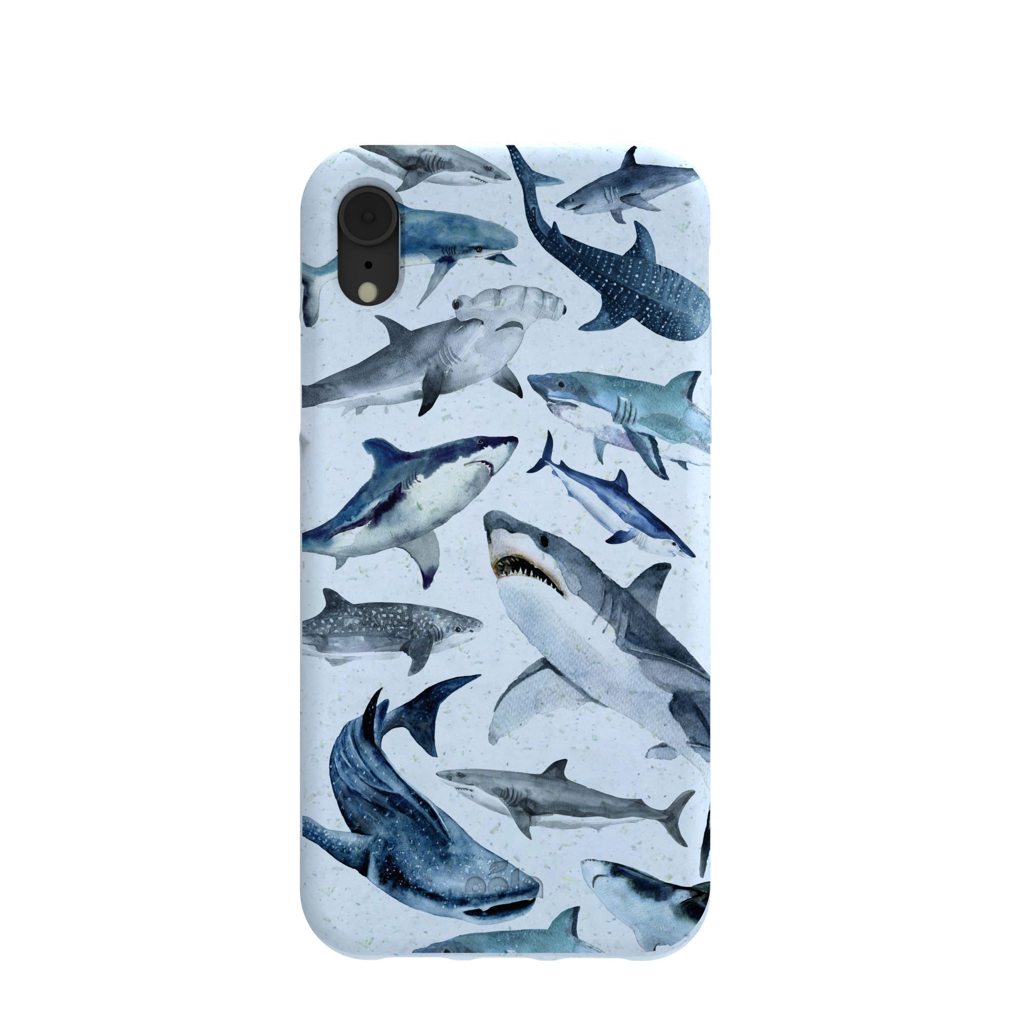 Powder Blue Sharks iPhone XR Case Refurbished - Pela Case refurbished available on Cerqular