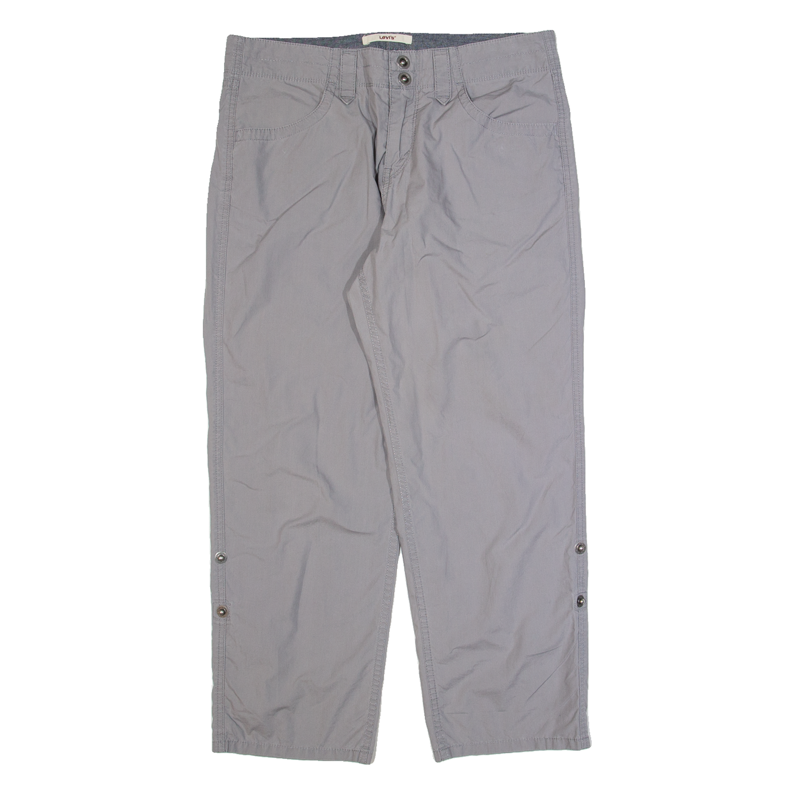 LEVI'S Womens Trousers Grey Regular Straight W32 L25 Refurbished - N/A refurbished available on Cerqular