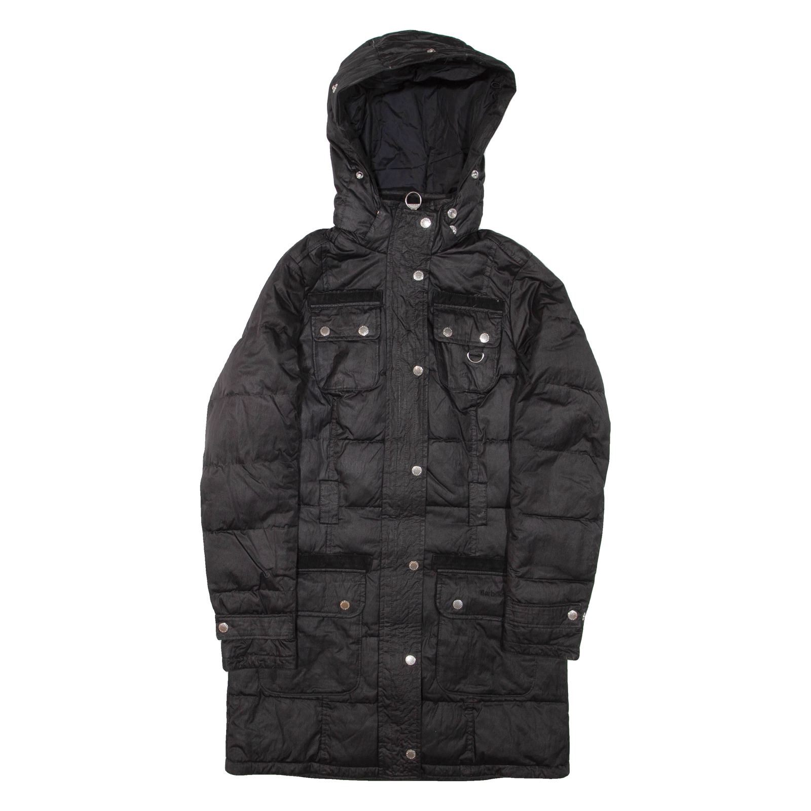 BARBOUR Womens Jacket Black Hooded UK 8 Refurbished - N/A refurbished available on Cerqular