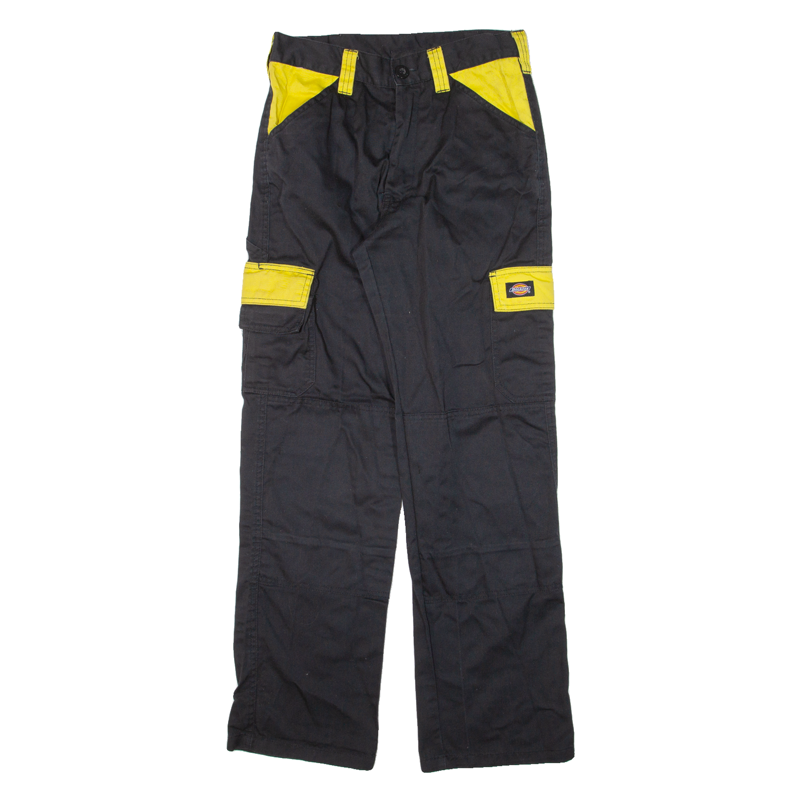 DICKIES Double-knee Cargo Workwear Mens Trousers Black Regular Straight W28 L29 Refurbished - N/A refurbished available on Cerqular