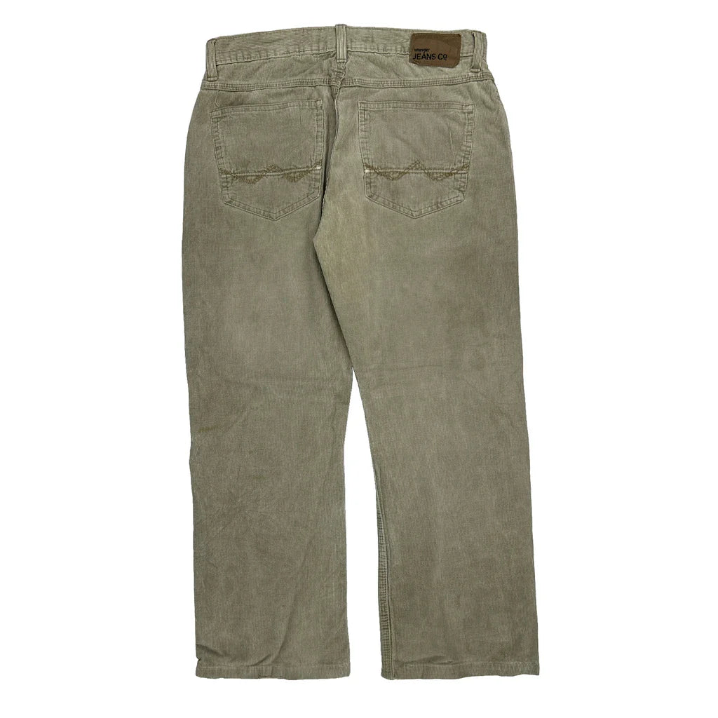 Wrangler Cord Trousers - 31″ Waist Beige Corduroy Refurbished - Thrifted (note: this is a term often used to describe second- refurbished available on Cerqular