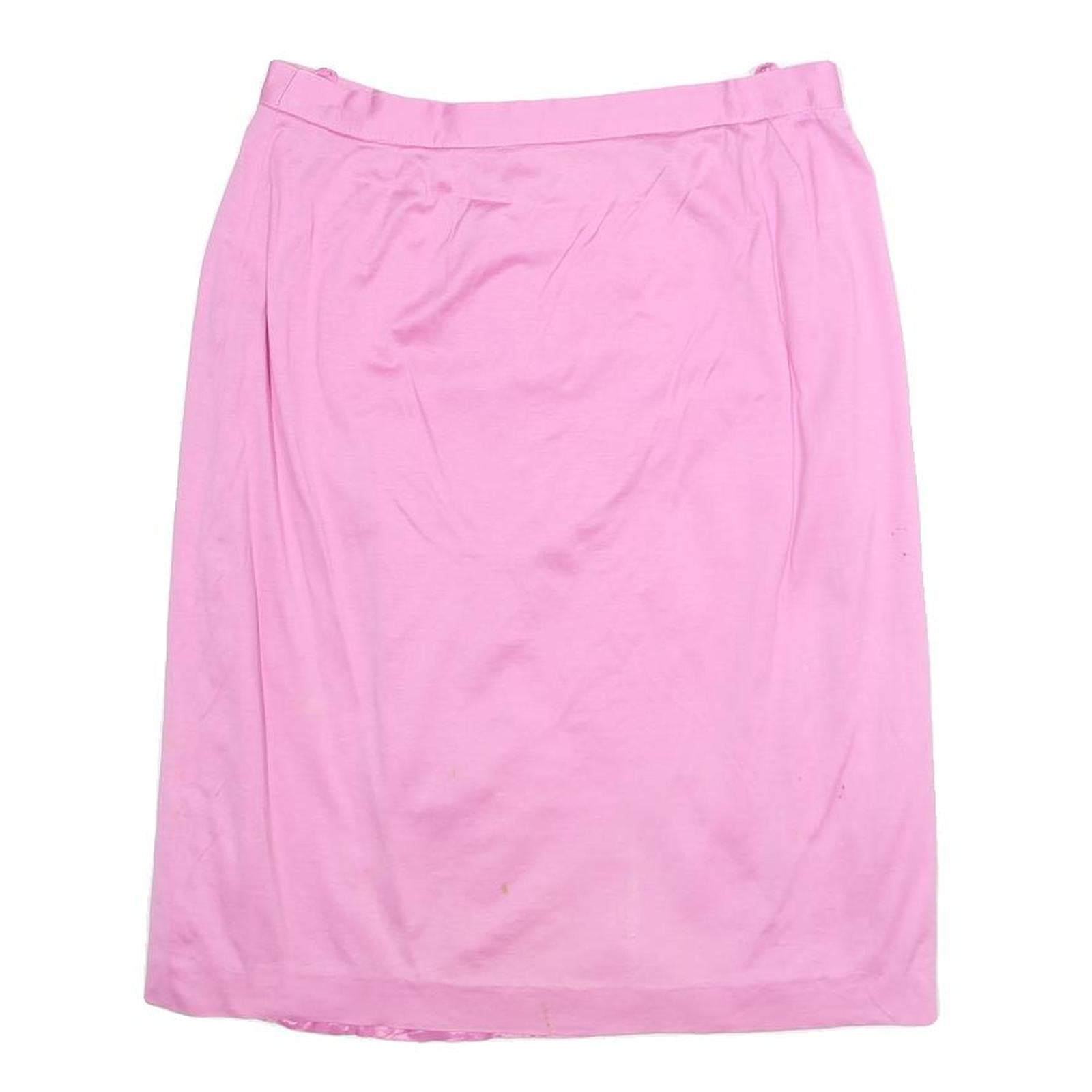LUISA SPAGNOLI Womens Pink Pencil Knee Length Cotton Blend Plain M Elegant Refurbished - N/A refurbished available on Cerqular