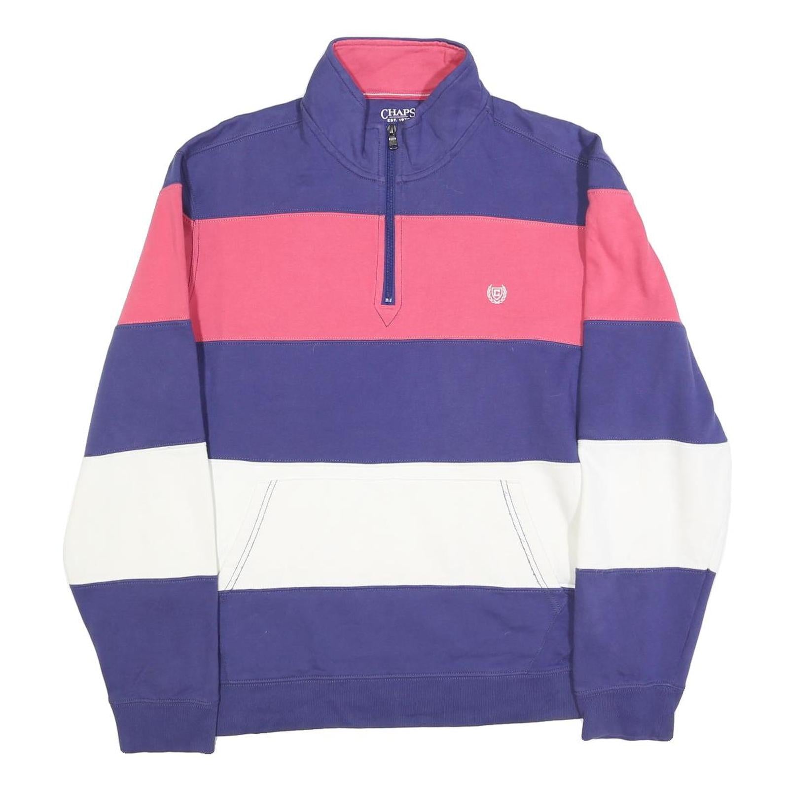 Buy CHAPS Mens Blue & Pink & White Quarter Zip Sweatshirt XL Colour Block Casual Refurbished - $31.19 CHAPS Mens Blue & Pink & White Quarter Zip Sweatshirt XL Colour Block Casual Refurbished - N/A refurbished available on Cerqular